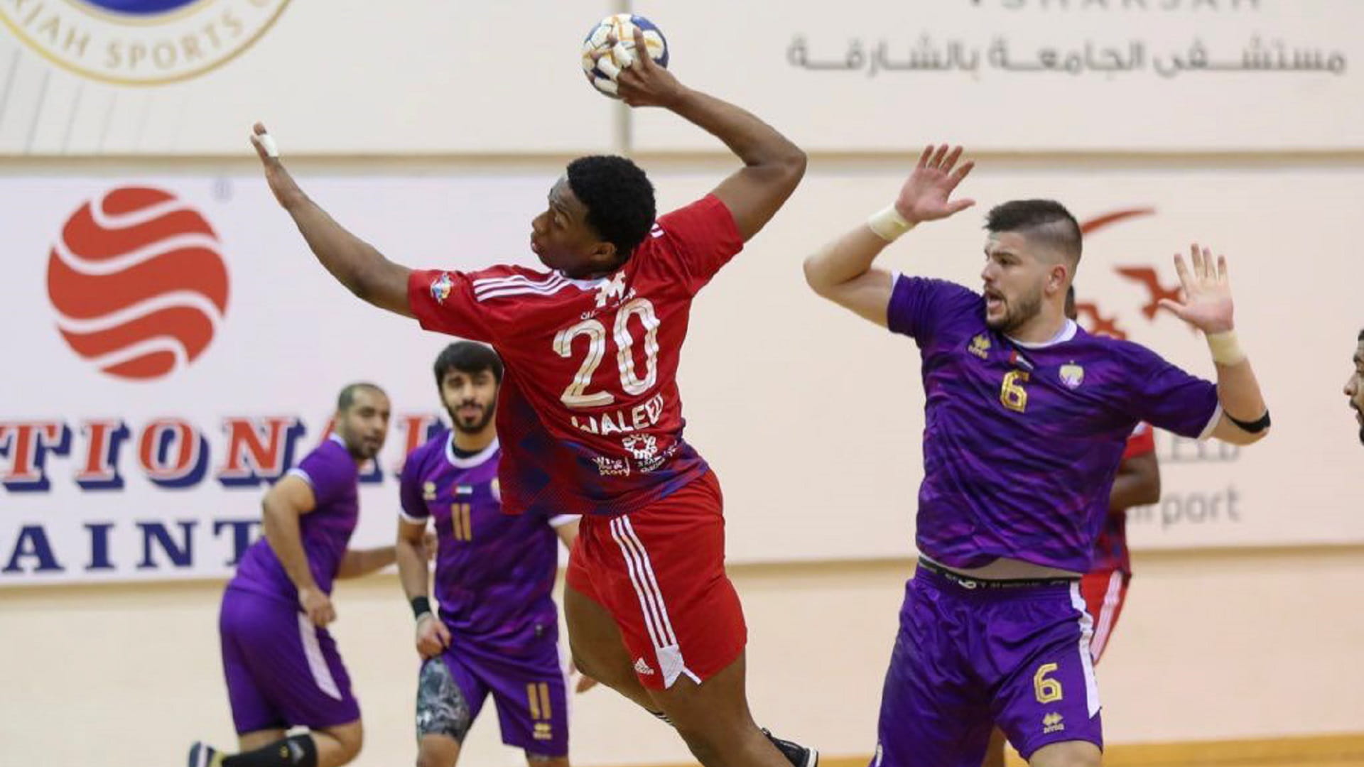 Image for the title: Sharjah beat Al Ain 32-22, continue to top Handball League 