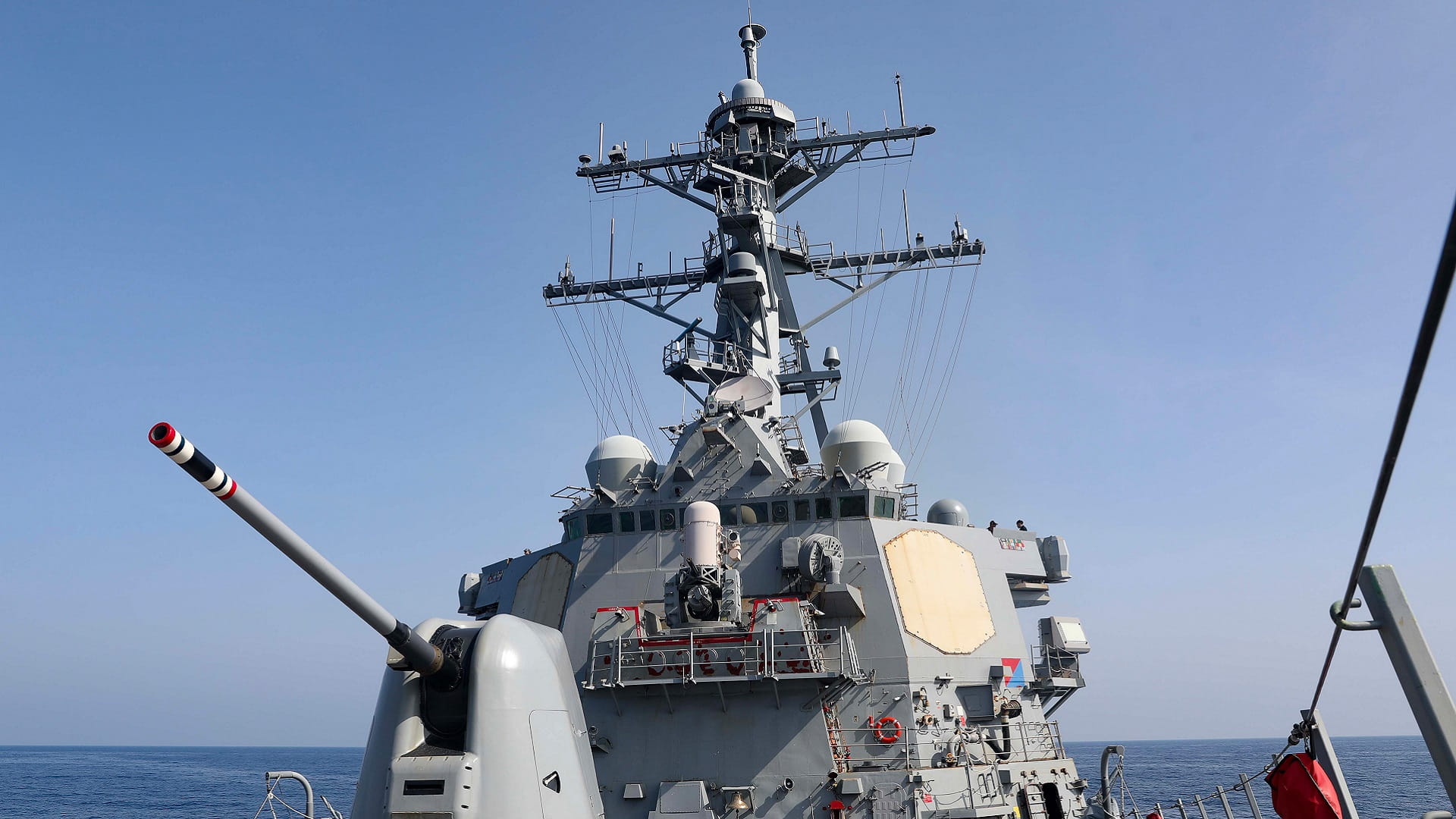 Image for the title: US warship sails through Taiwan Strait days after China drills 