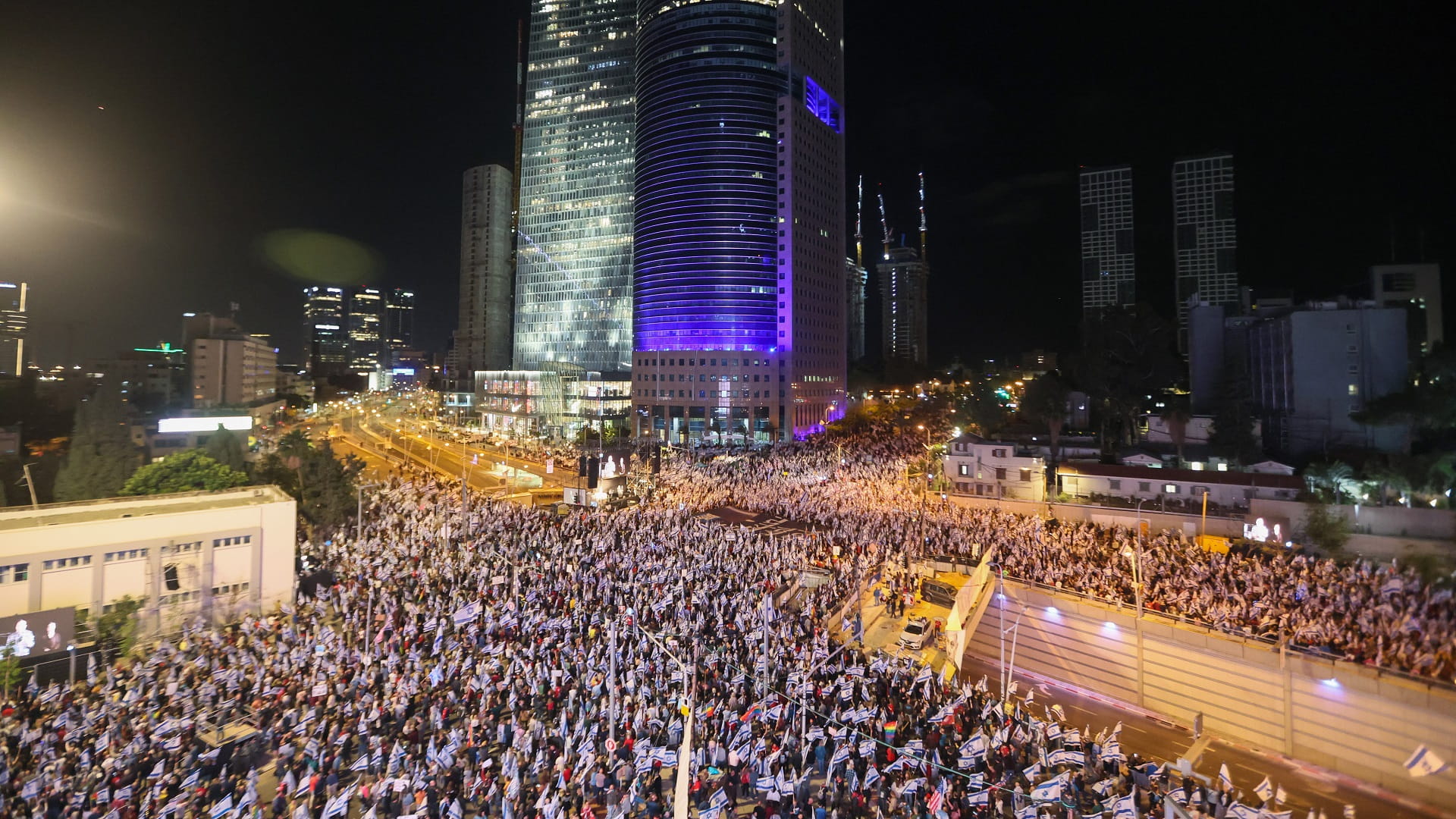 Image for the title: Thousands protest planned motorway in France 