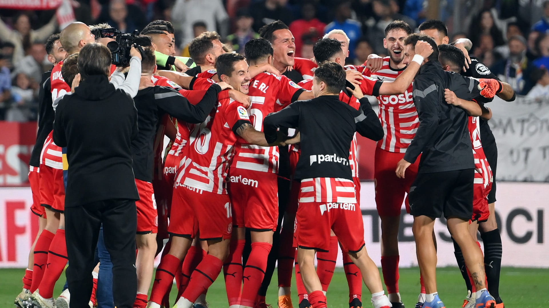 Image for the title: Castellanos hits four as Girona thrash champions Madrid 