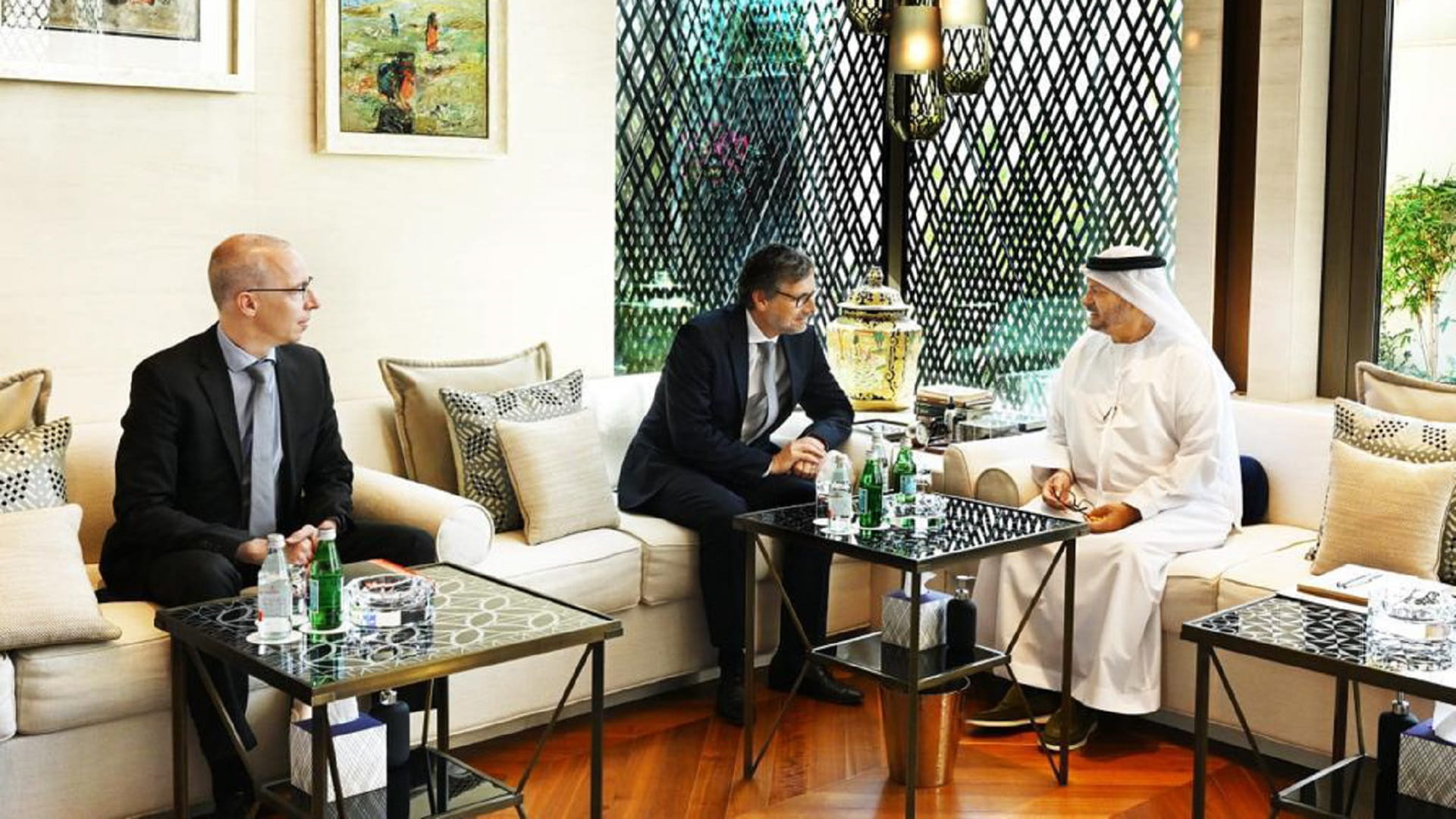 Image for the title: Gargash, German official discuss enhancing UAE- Germany ties 