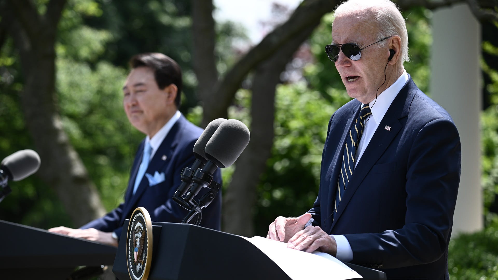 Image for the title: Biden: Nuclear attack by N.Korea would result in 'end' of regime 