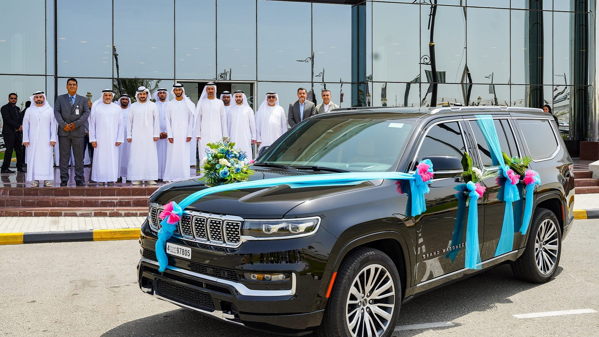 Image for the title: Sharjah Taxi Adds Jeep Luxury Vehicle to Fleet at Sharjah Airport 