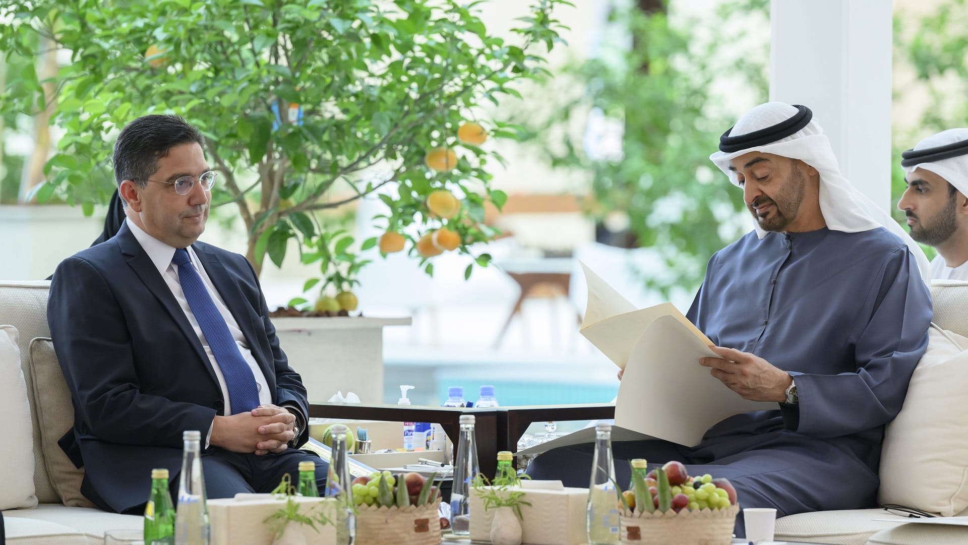 صورة بعنوان: رئيس الدولة يتسلم رسالة خطية من محمد السادس 