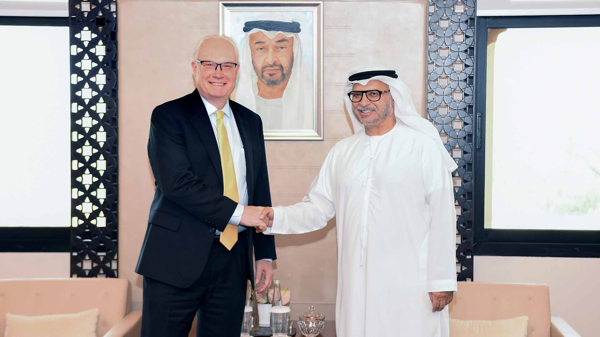 Image for the title: Anwar Gargash meets US Special Envoy for Yemen 