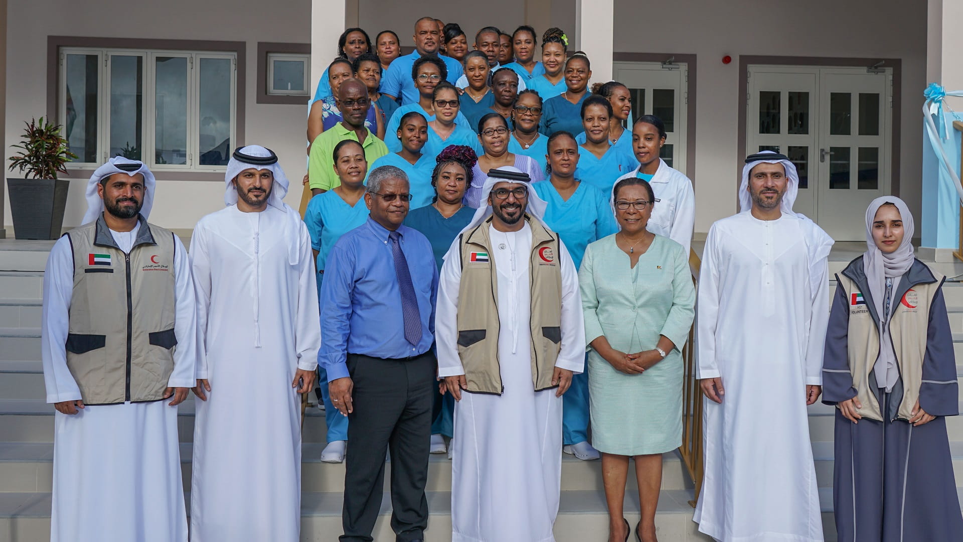 Image for the title: Seychelles Pres. opens hospital, support from Fatima bint Mubarak 