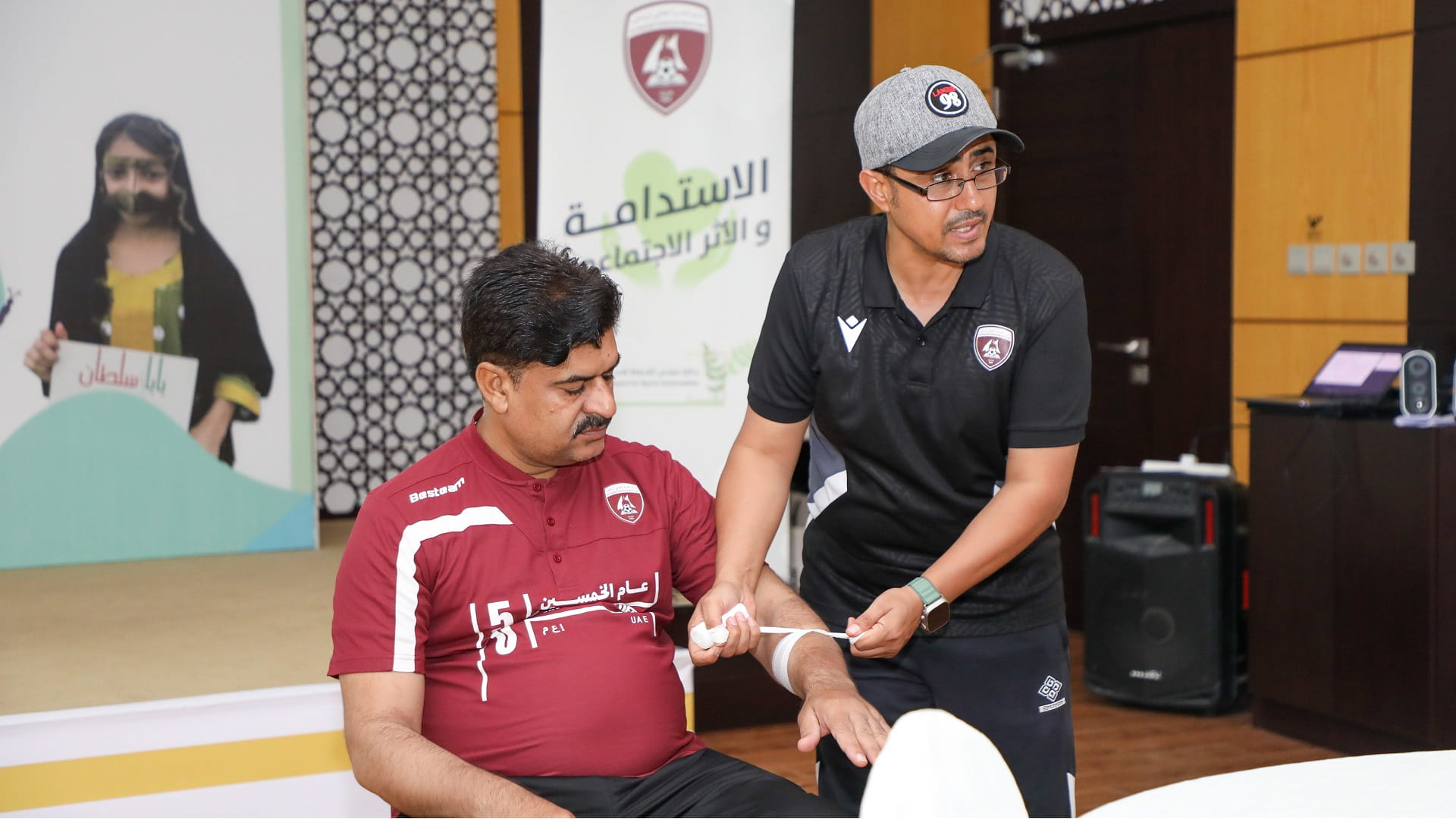 Image for the title: Al Hamriyah Club Sustainability CMTE launches first aid workshop 