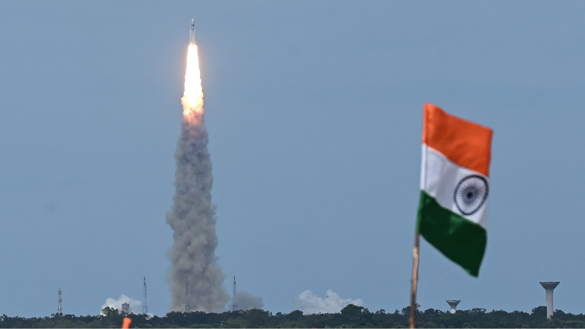 Image for the title: India becomes first nation to land spacecraft near Moon's S.pole 