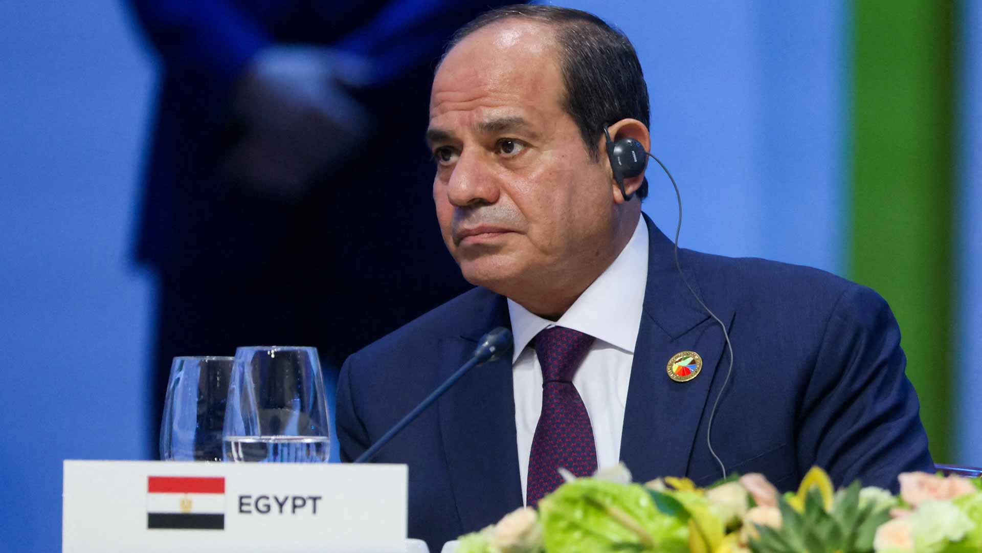 Image for the title: President of Egypt arrives in UAE to participate in COP28 