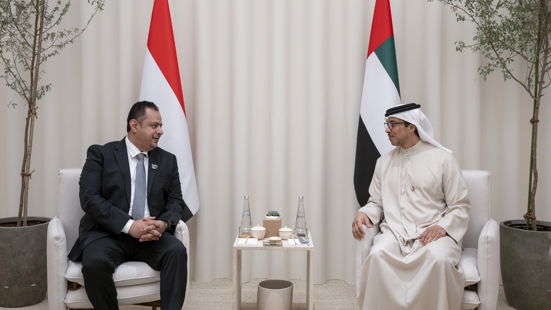 Image for the title: Mansour bin Zayed meets Prime Minister of Yemen 