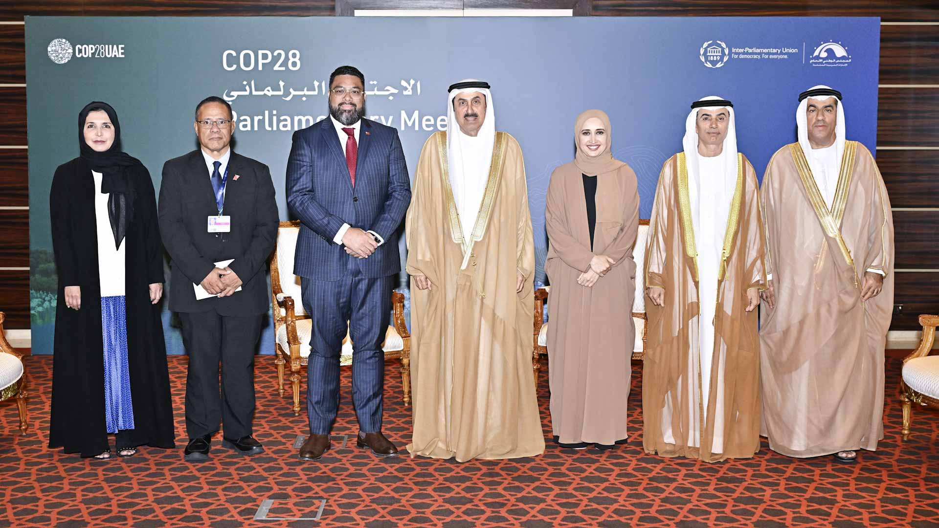 Image for the title: Ghobash discuses boosting cooperation with Brazil, Columbia, Tonga 