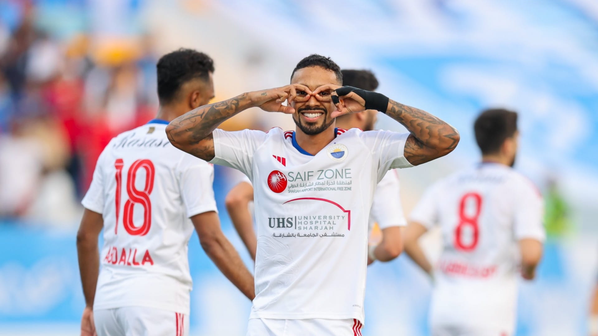 Image for the title: Sharjah wins against Hatta 4-1 in Adnoc Pro League 
