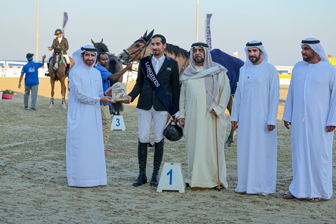 Image for the title: Al Muhairi wins showjumping championship on Kalba shore 