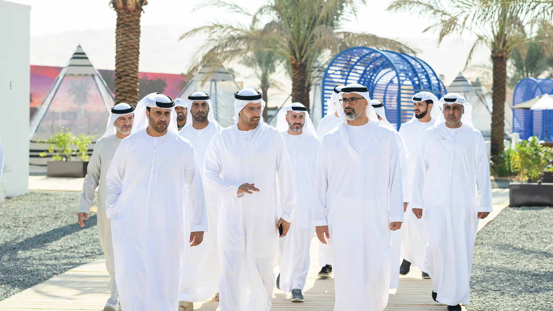 Image for the title: Khaled bin Mohamed visits Liwa International Festival 