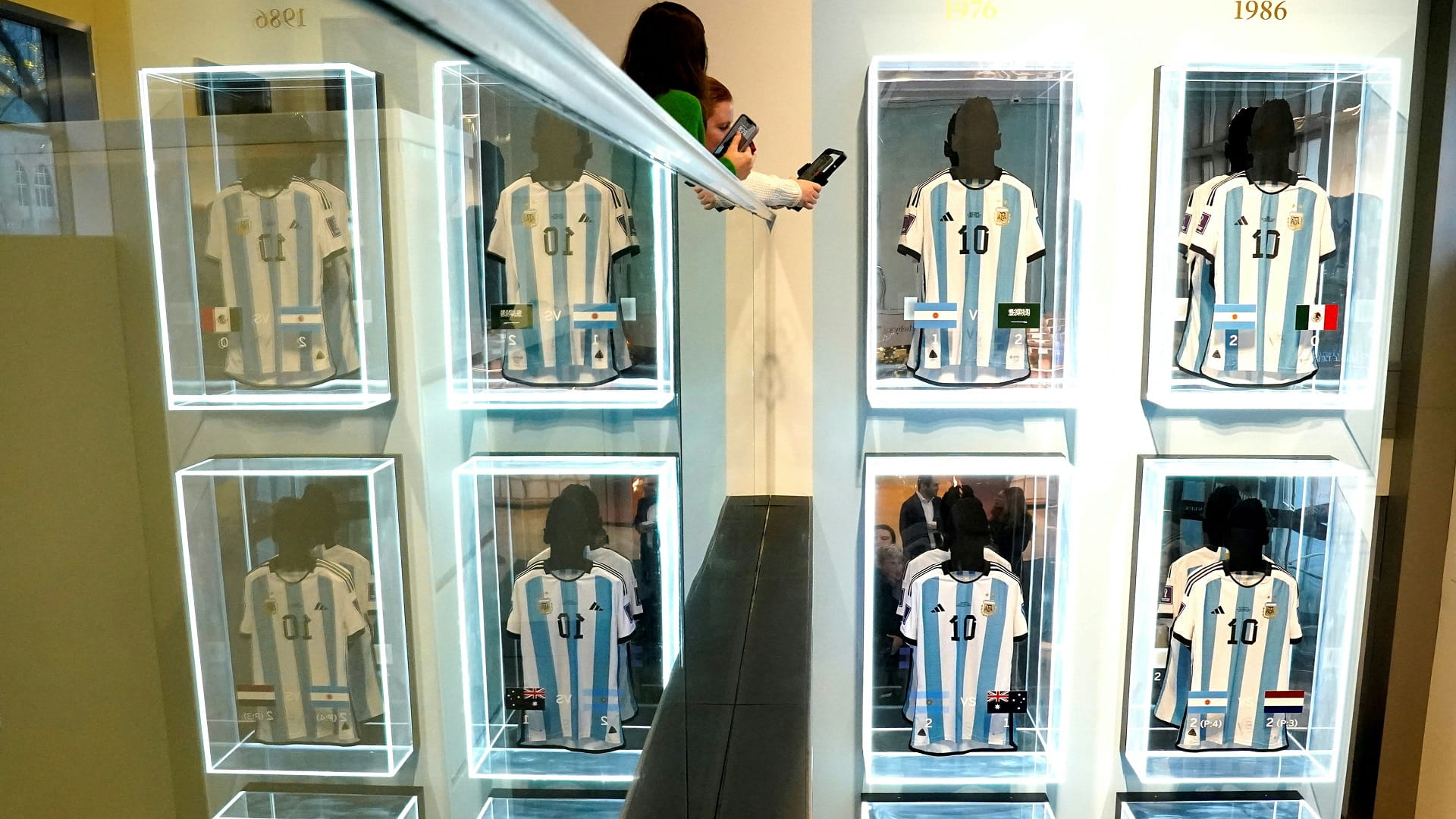 Image for the title: Six shirts worn by Messi at World Cup sell for $7.8 mn 