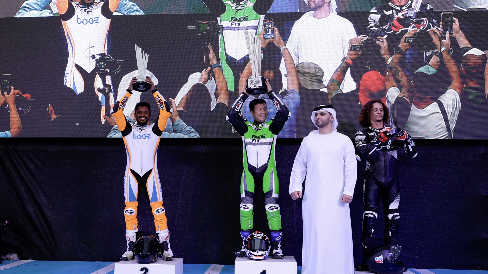 Image for the title: Mansoor bin Mohammed crowns winner of Dubai Electric Scooter Cup 