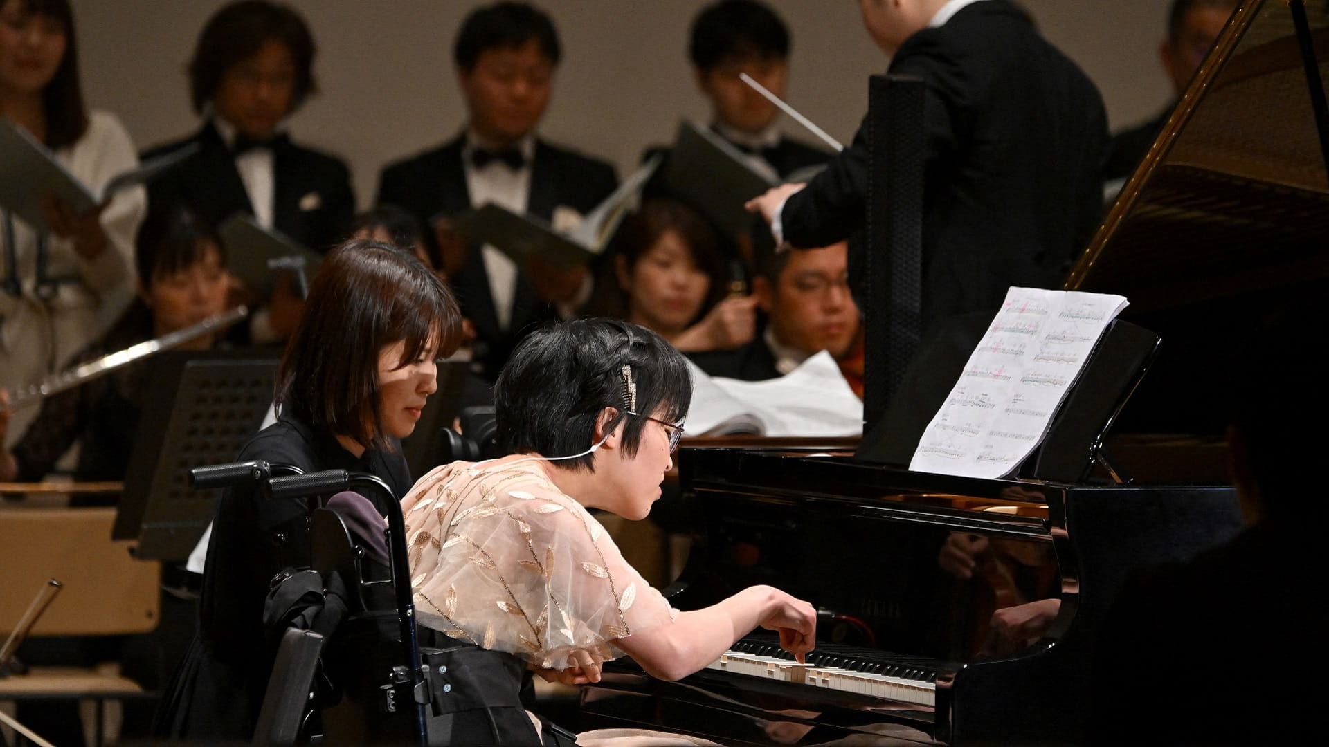 Image for the title: AI-assisted piano allows disabled musicians to perform Beethoven 