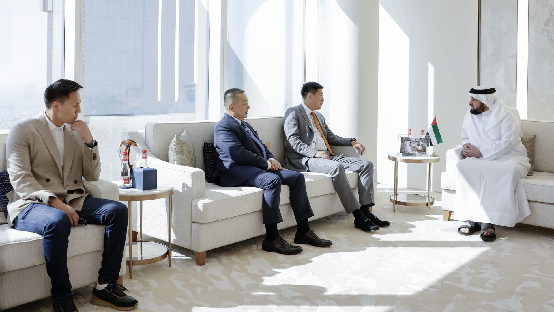 Image for the title: Ahmed bin Mohammed receives Pres. of Mongolian Nat’l Olympic CMTE 