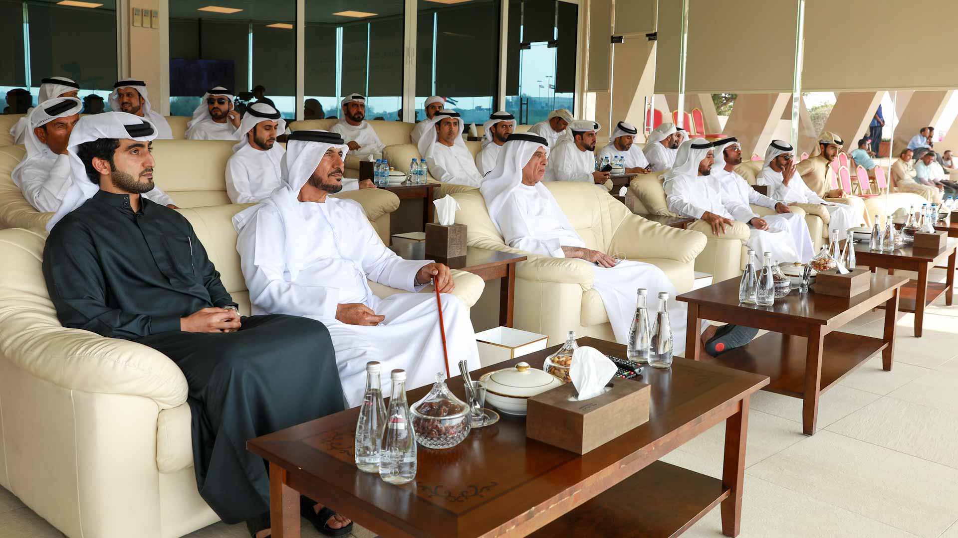 Image for the title: RAK Ruler attends MBZ Festival for Purebred Arabian Camel Racing 