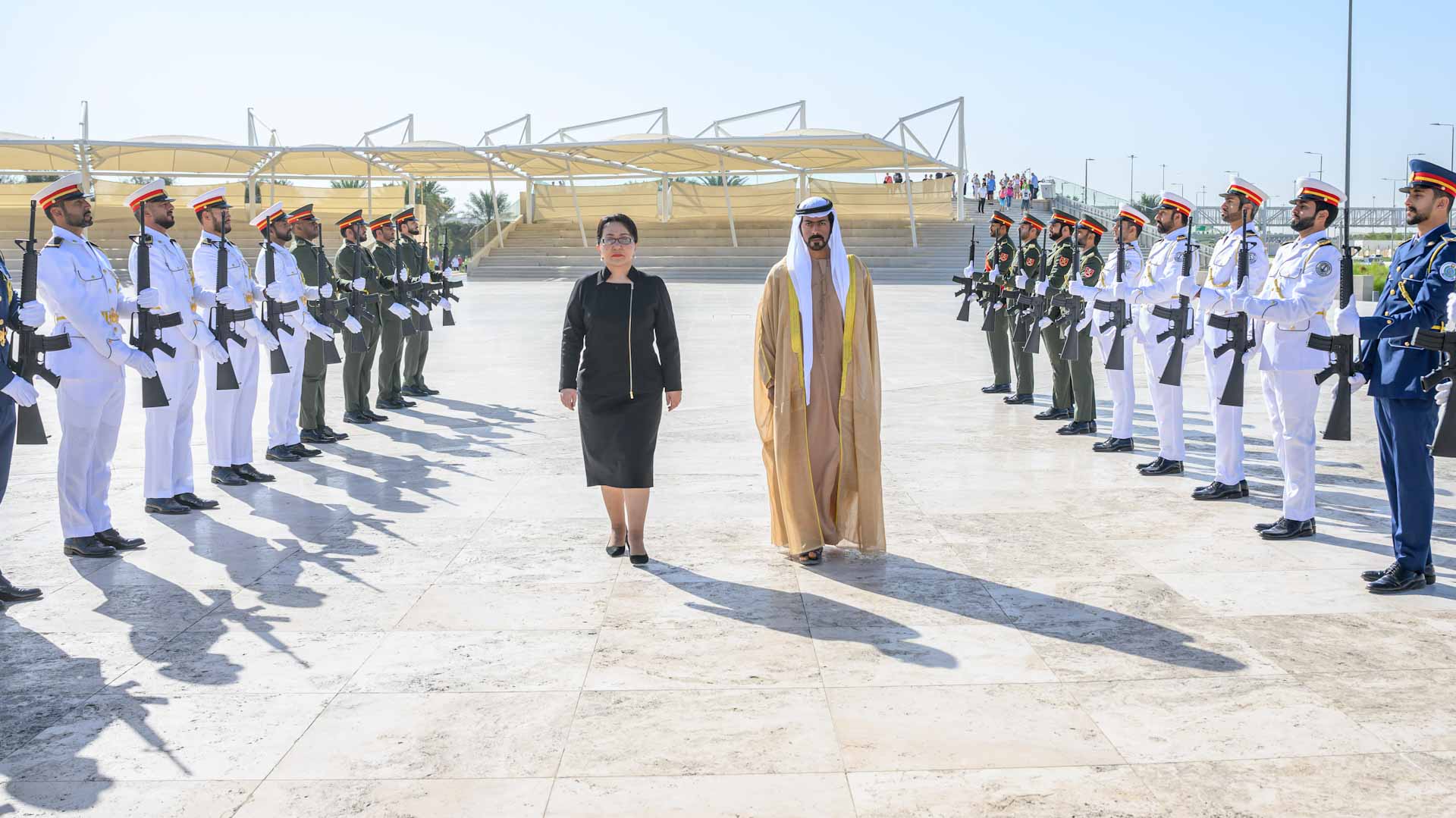 Image for the title: Khalifa bin Tahnoun receives Uzbek Senate Chairperson 