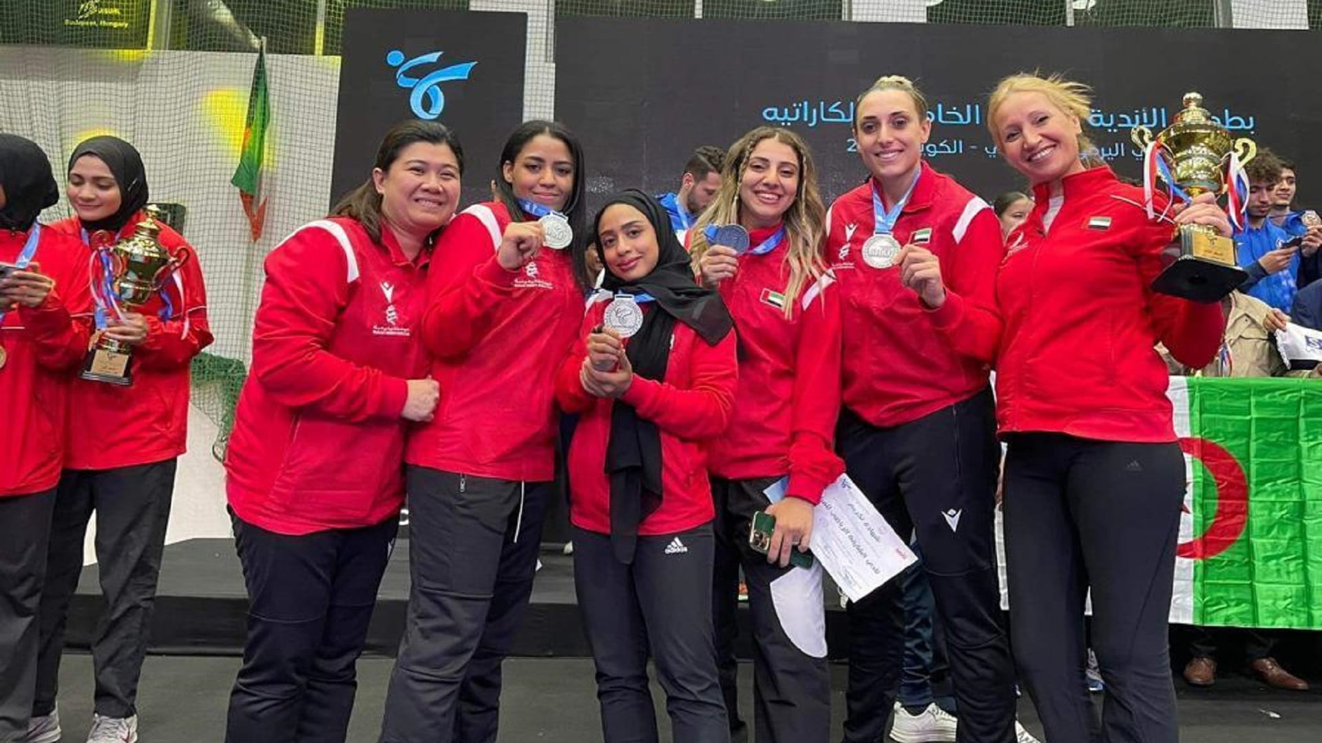 صورة بعنوان: نادي الشارقة الرياضي للمرأة يخطف فضية كاراتيه العرب بالكويت 