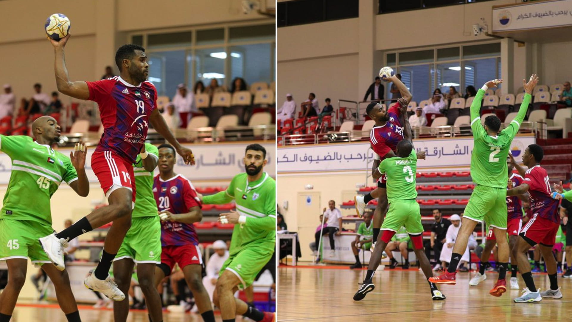 Image for the title: Sharjah defeated Dibba Al-Hisn 38-20 in Handball League 