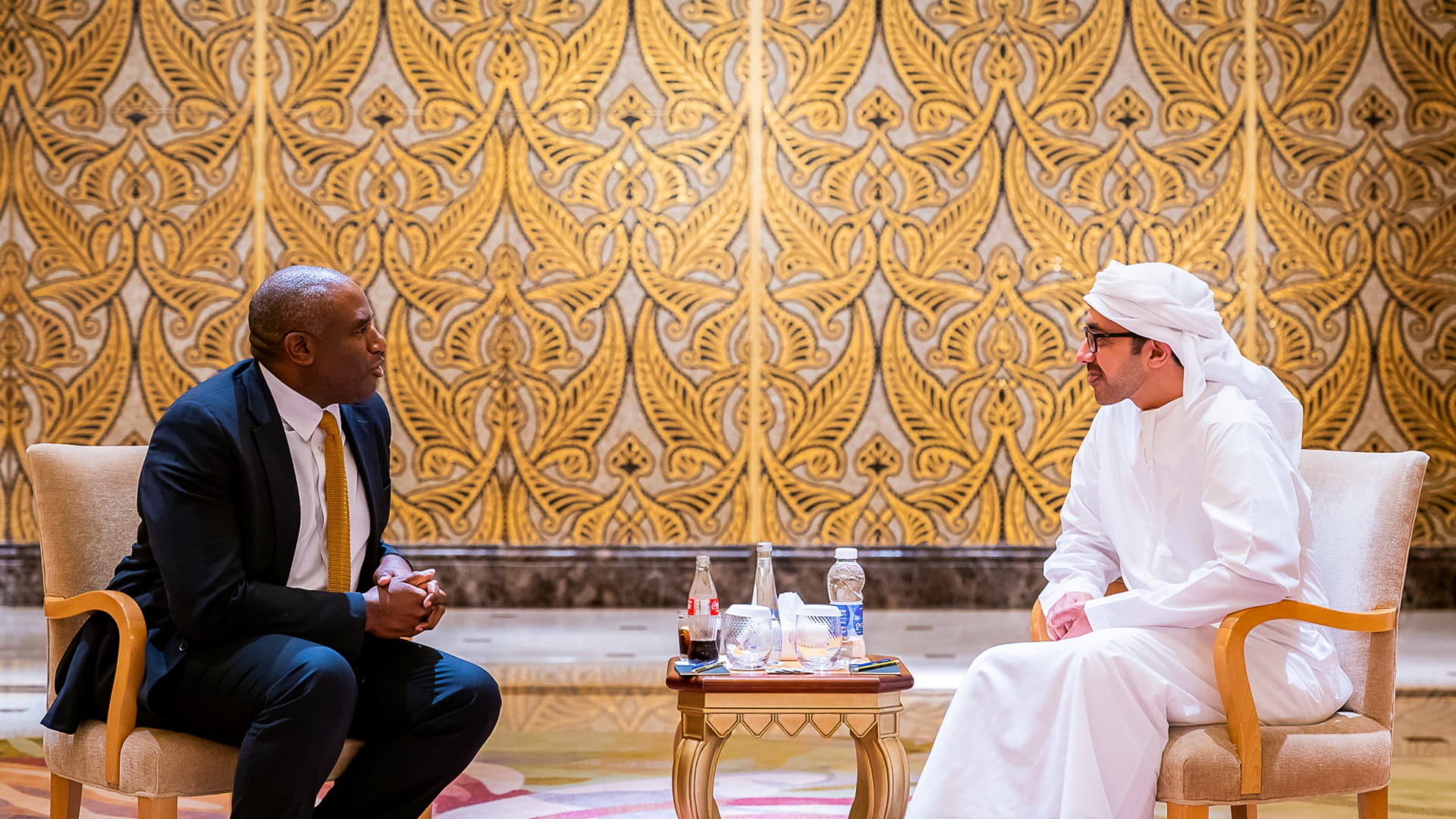 Image for the title: Abdullah bin Zayed meets Britain's Shadow Foreign Secretary 