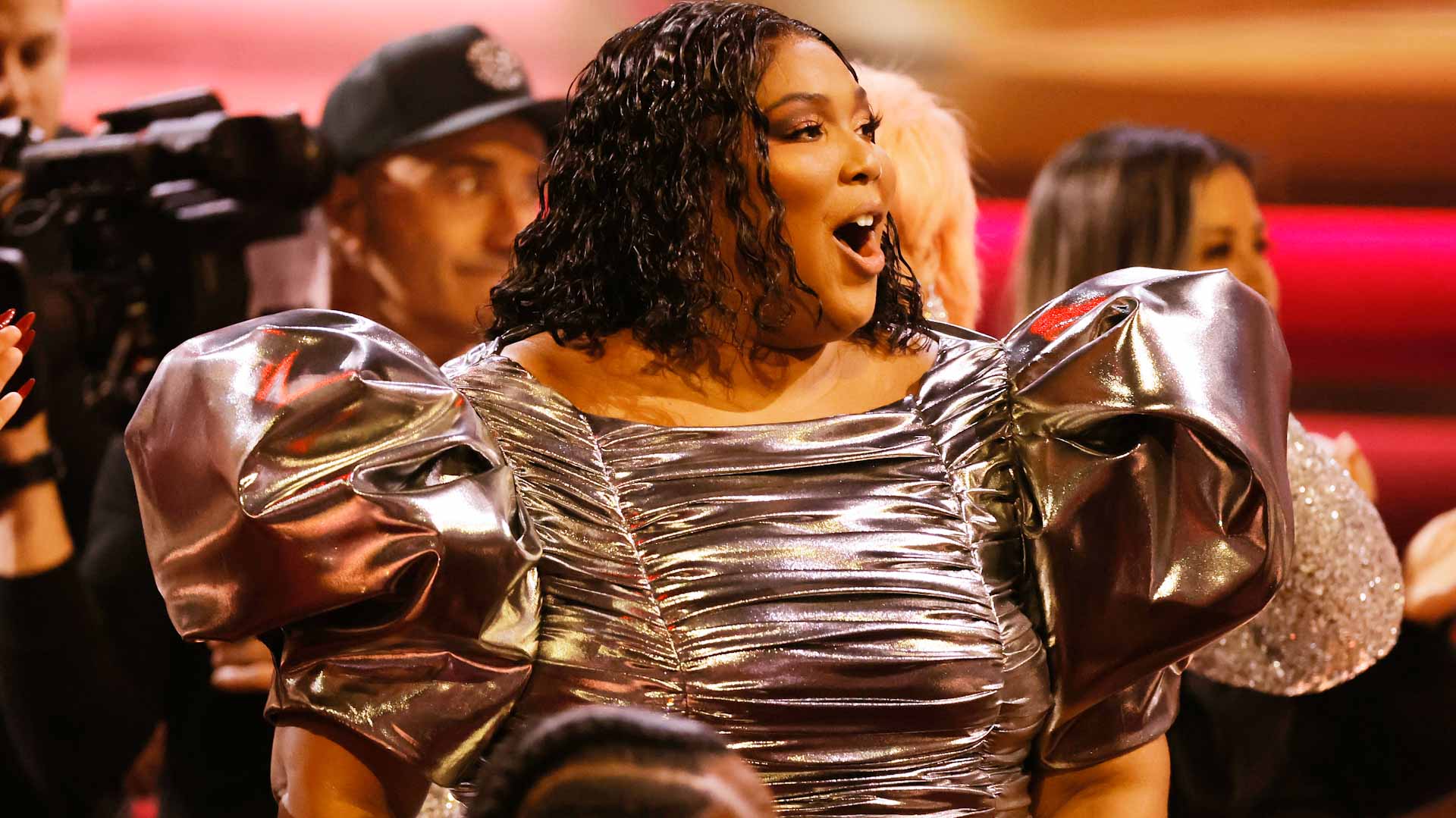 Image for the title: Lizzo wins Record of the Year Grammy for 'About Damn Time' 