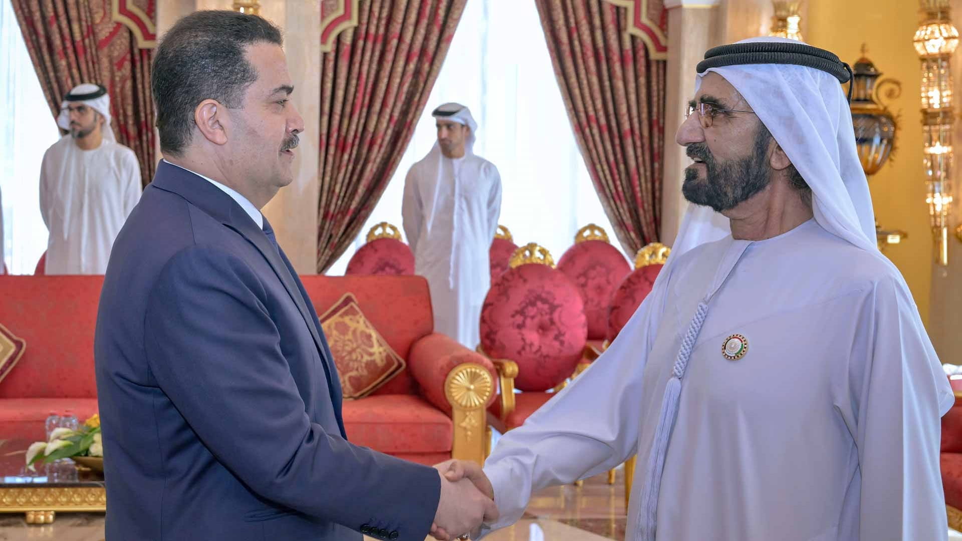 Image for the title: Mohammed bin Rashid meets with Prime Minister of Iraq 