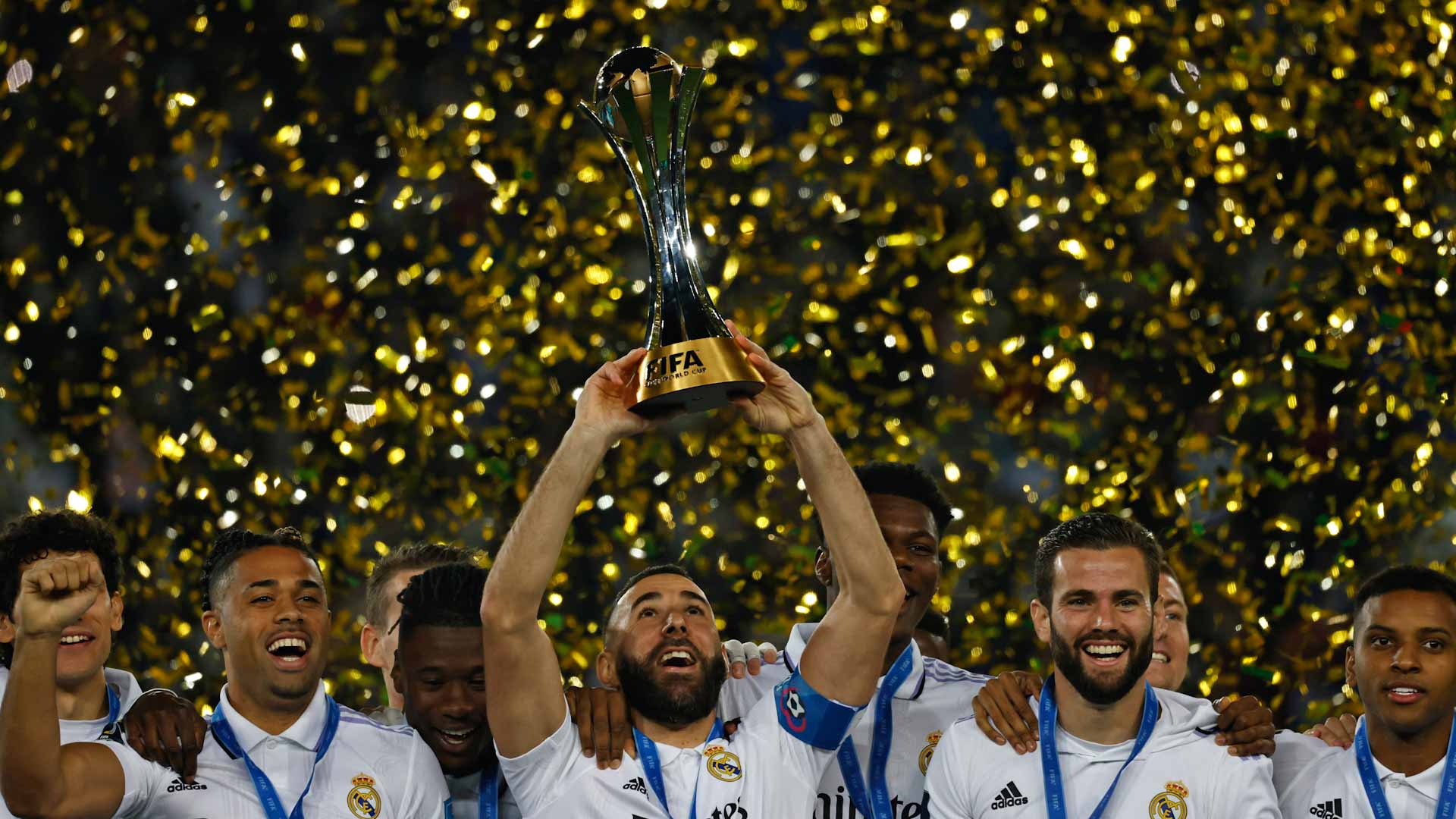 Image for the title: Real Madrid beat Al Hilal to win record fifth Club World Cup 