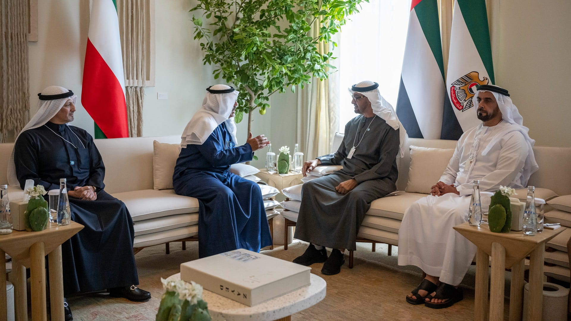 Image for the title: UAE Pres. meets world leaders, heads of delegations at WGS 2023 