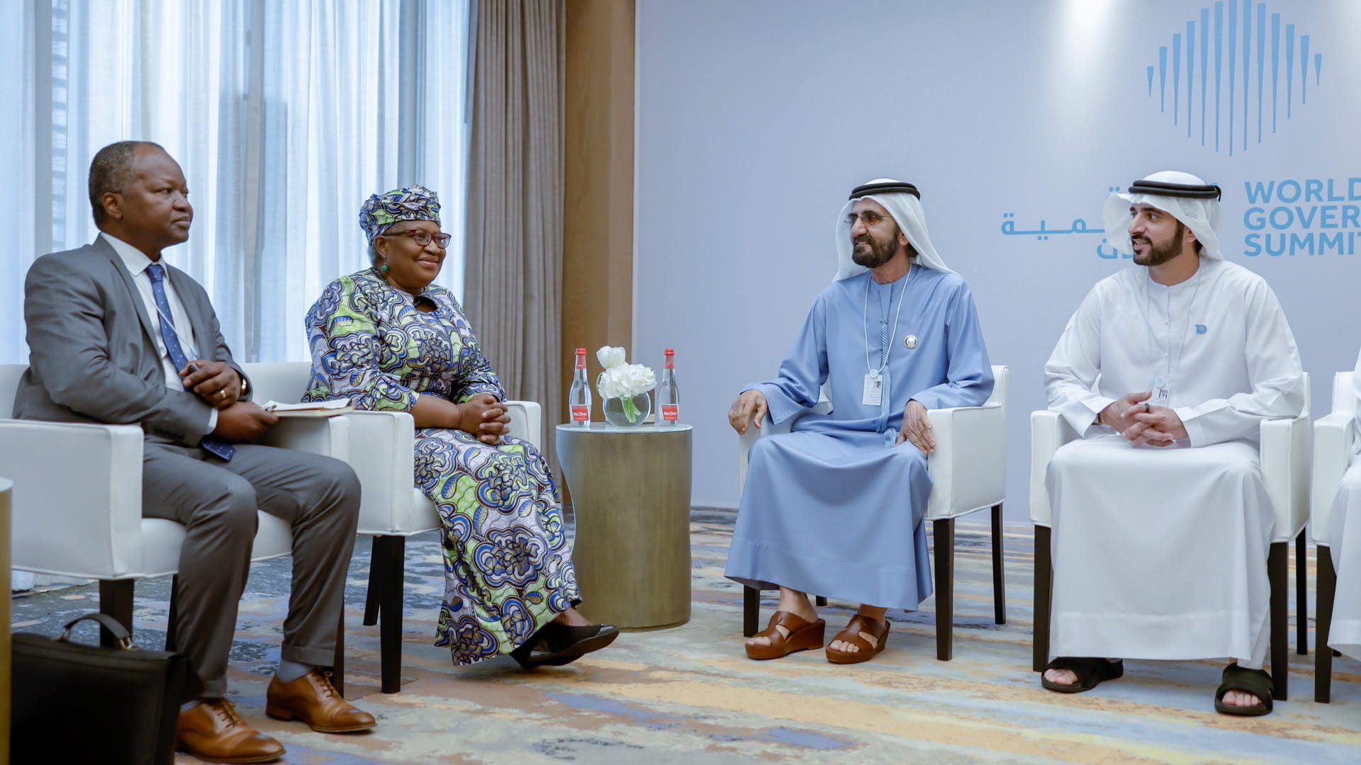 Image for the title: Mohammed bin Rashid meets with WTO Director-General 