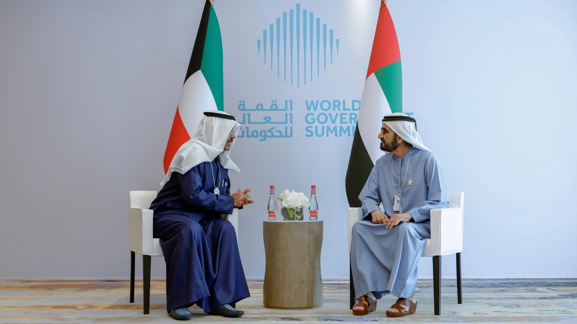Image for the title: Mohammed bin Rashid meets Kuwaiti PM on sidelines of WGS 2023 
