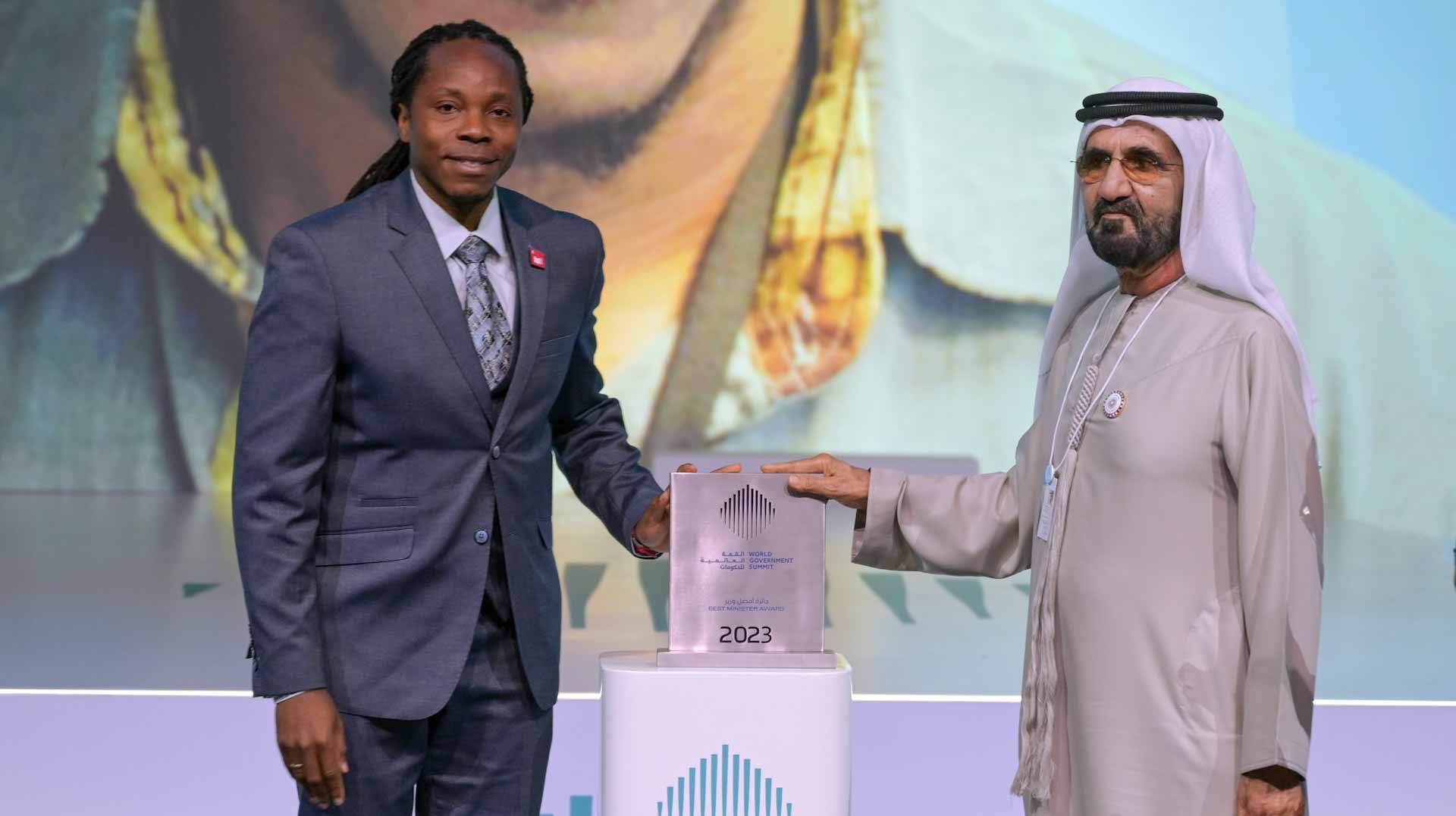 Image for the title: VP honours Sierra Leone Minister with Best Minister Award 