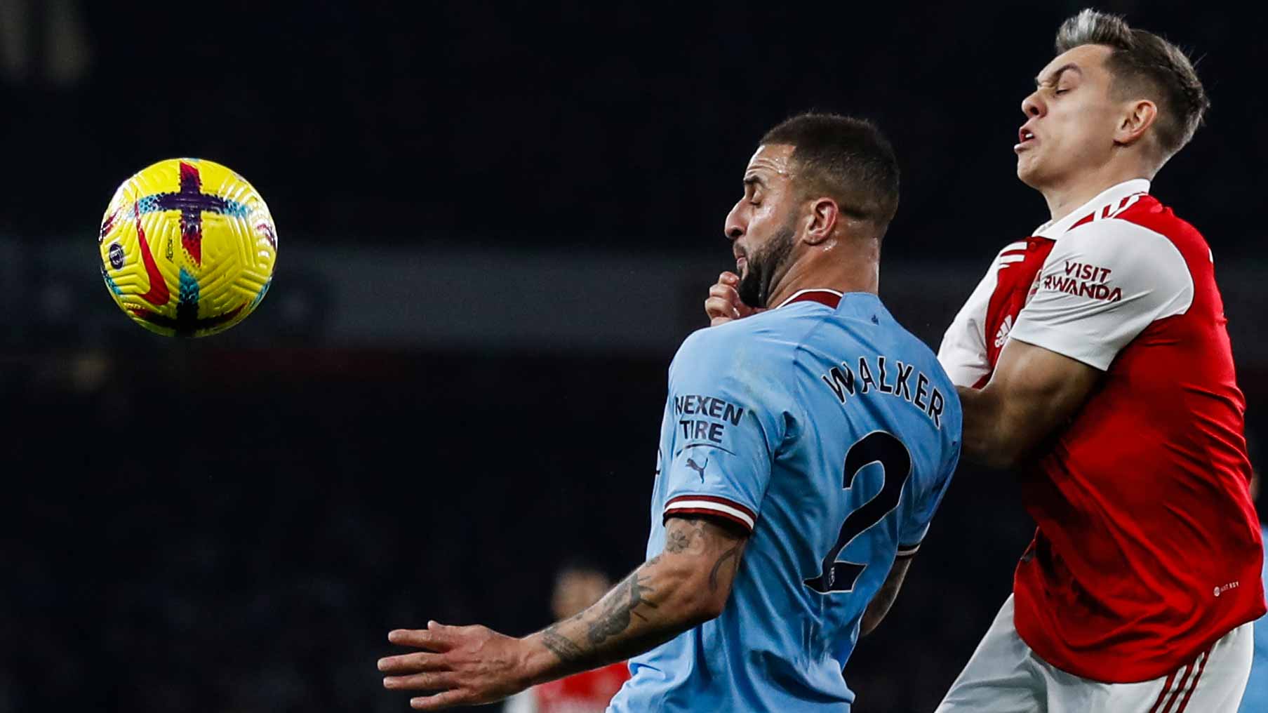 Image for the title: Man City back in business after statement win at Arsenal 