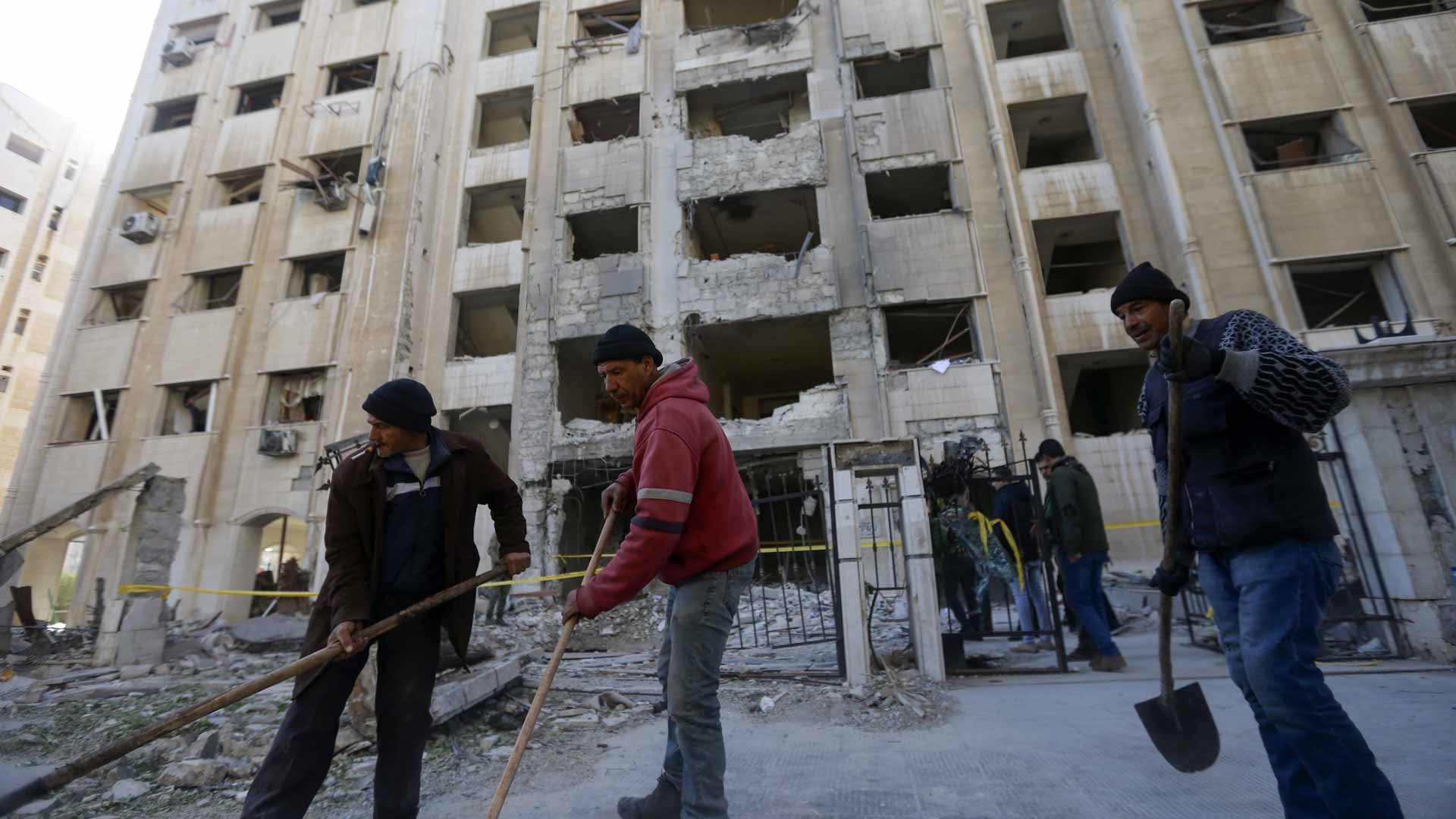 Image for the title: Israeli strike in Damascus kills 15 