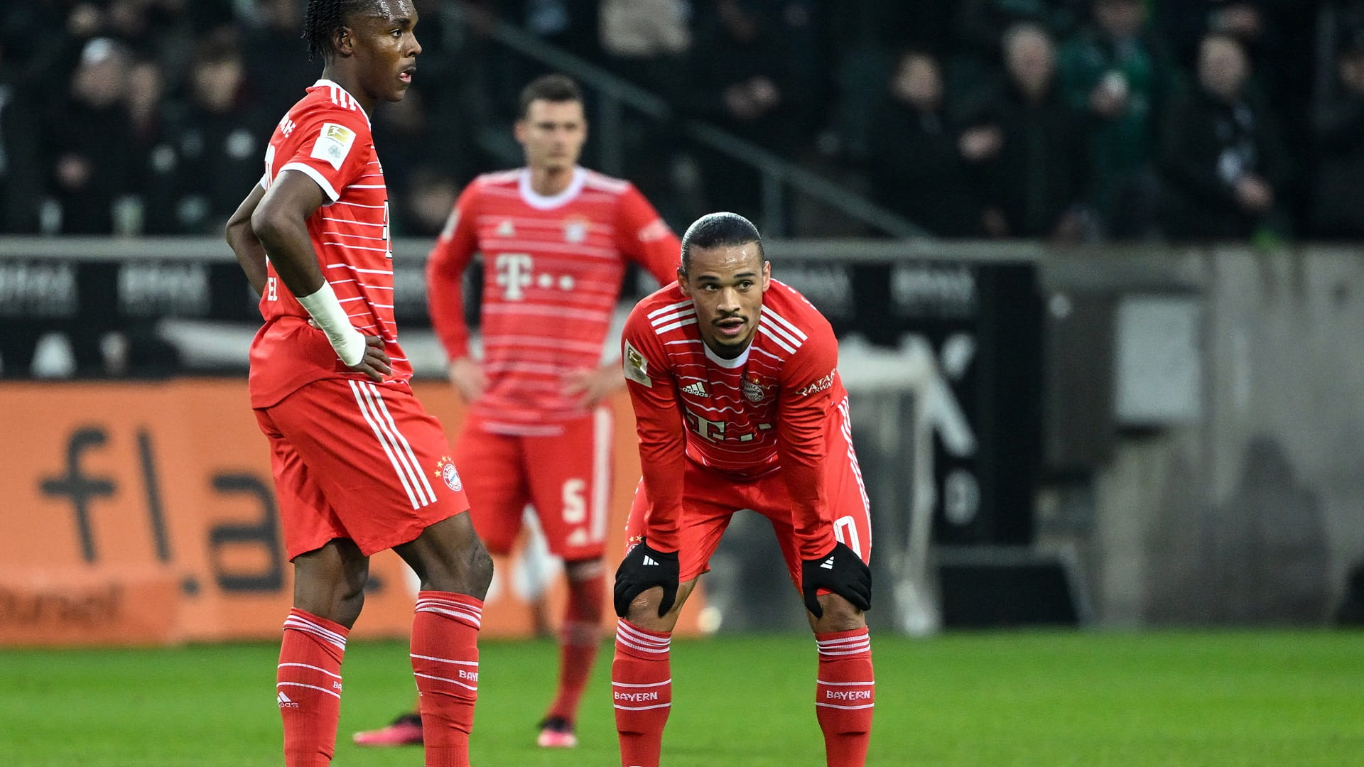 Image for the title: Gladbach down 10-man Bayern after Upamecano red card 
