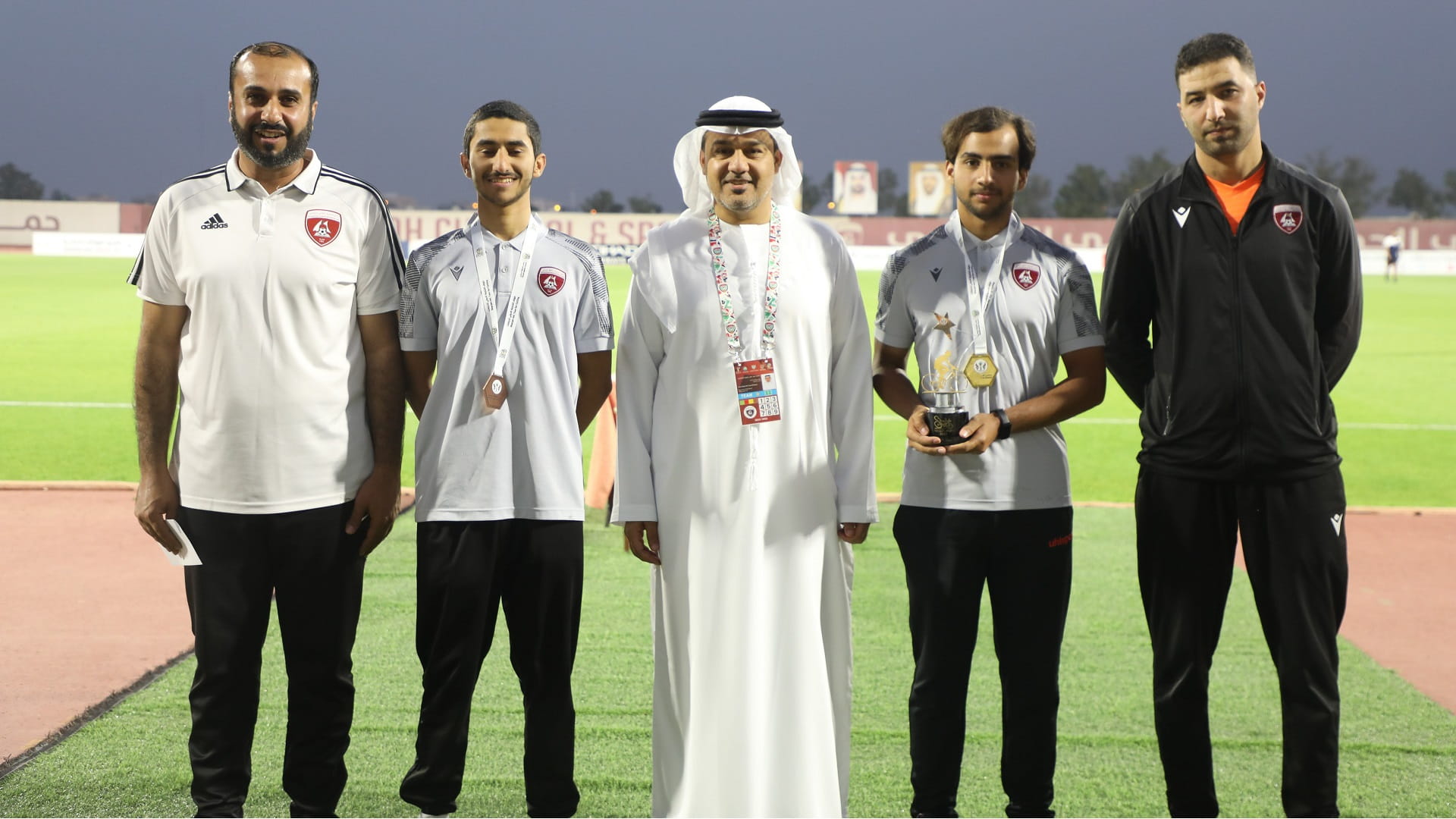 Image for the title: Juma Al Shamsi honours Al Hamriyah Cycling Team 