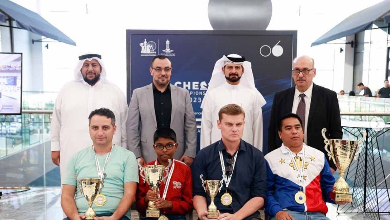 Image for the title: Khaled Al Qasimi honours winners of 06 Mall Chess Championship 