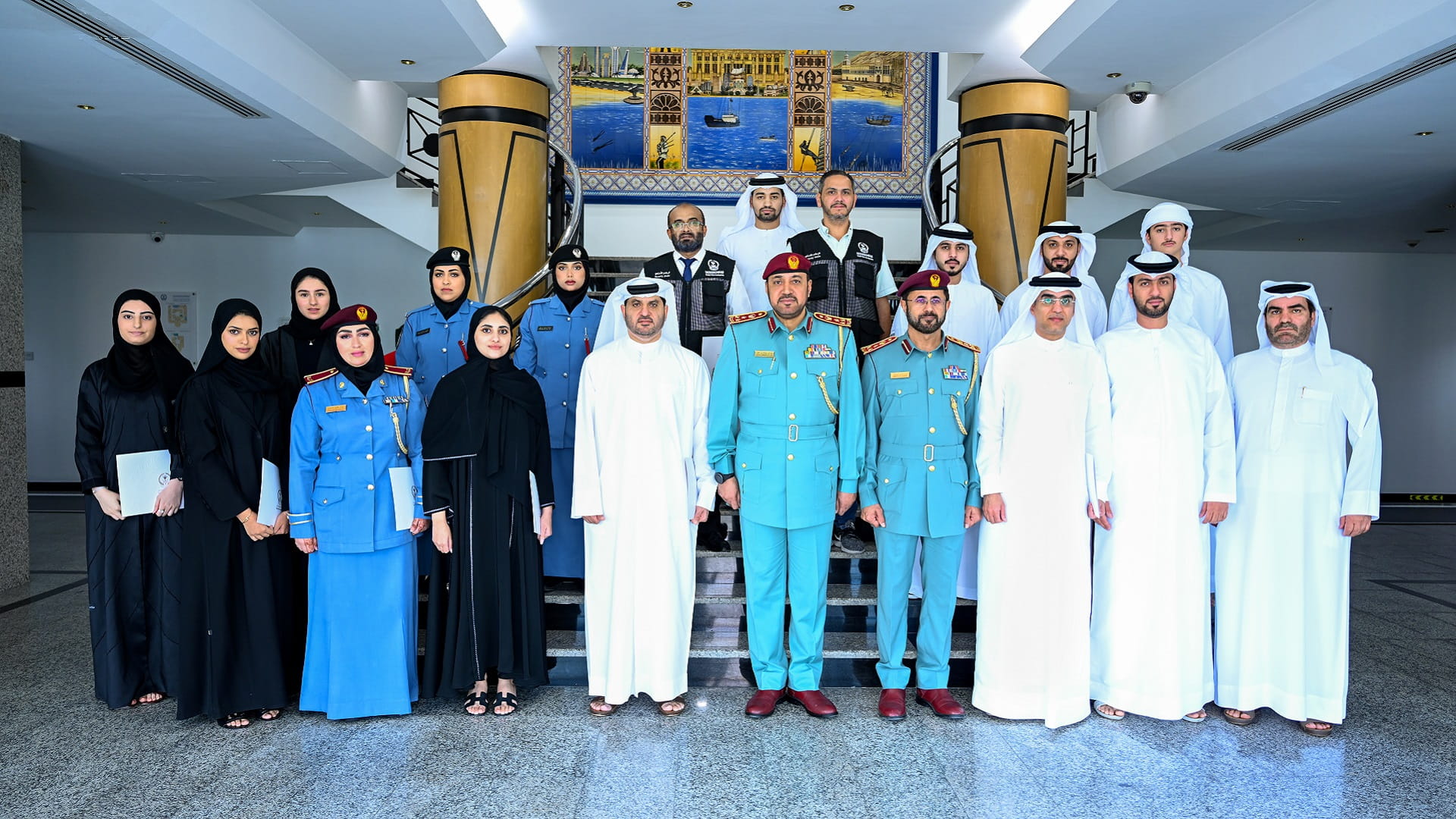 Image for the title: Bin Amer honours members and affiliates of Sharjah Police 