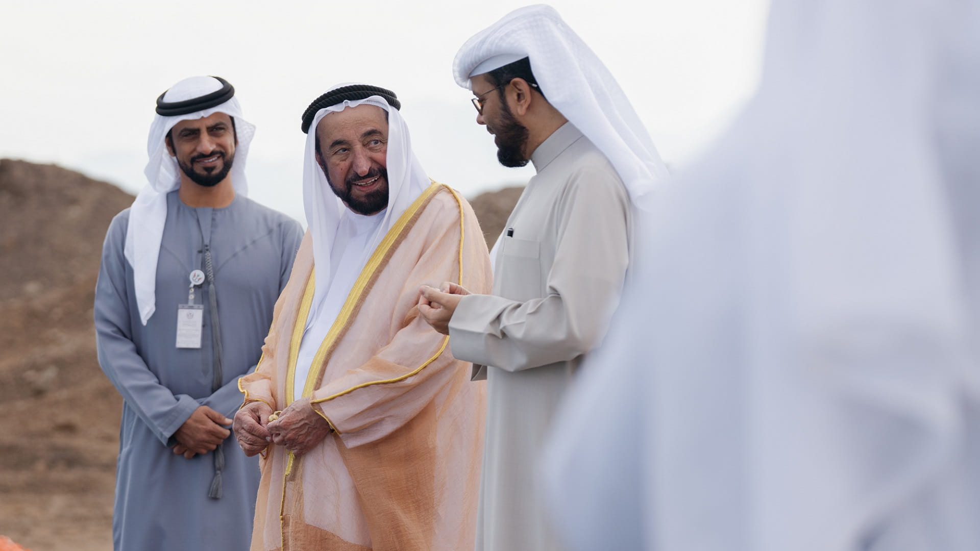 Image for the title: Sharjah Ruler inspects Mleiha wheat farm 