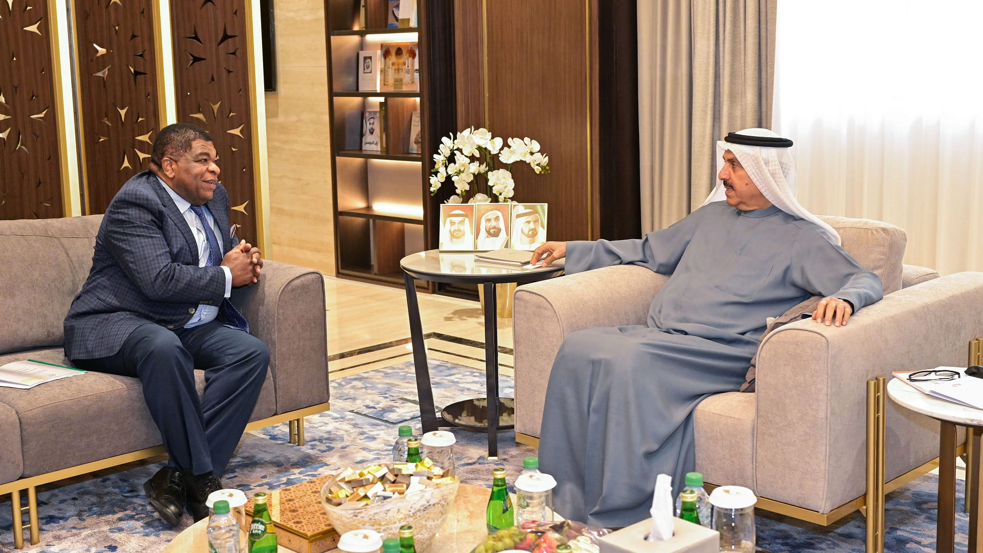 Image for the title: Saqr Ghobash, IPU Secretary-General discuss bilateral relations 