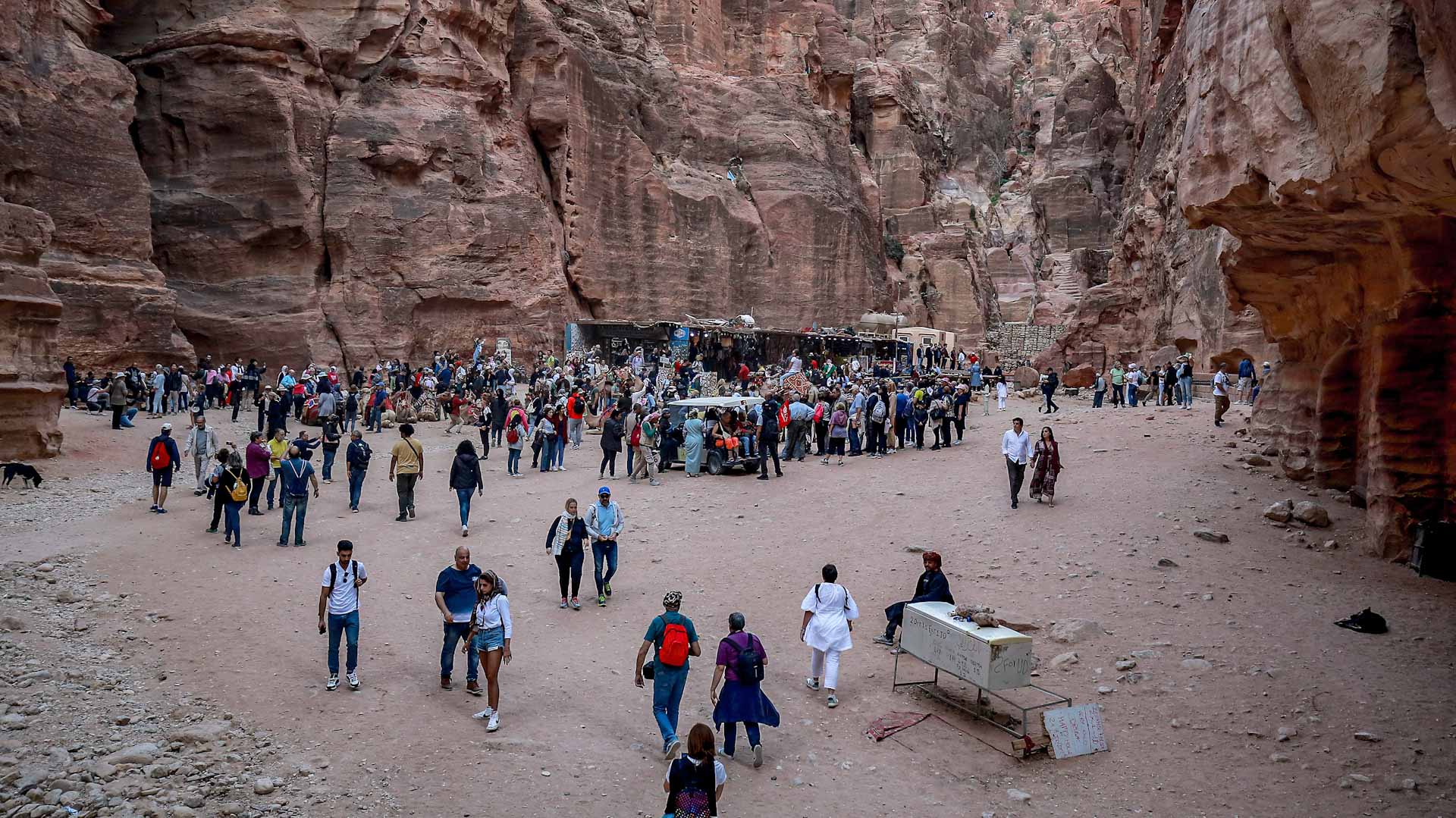 Image for the title: Jordan's desert wonder Petra sees a spike in visitors 
