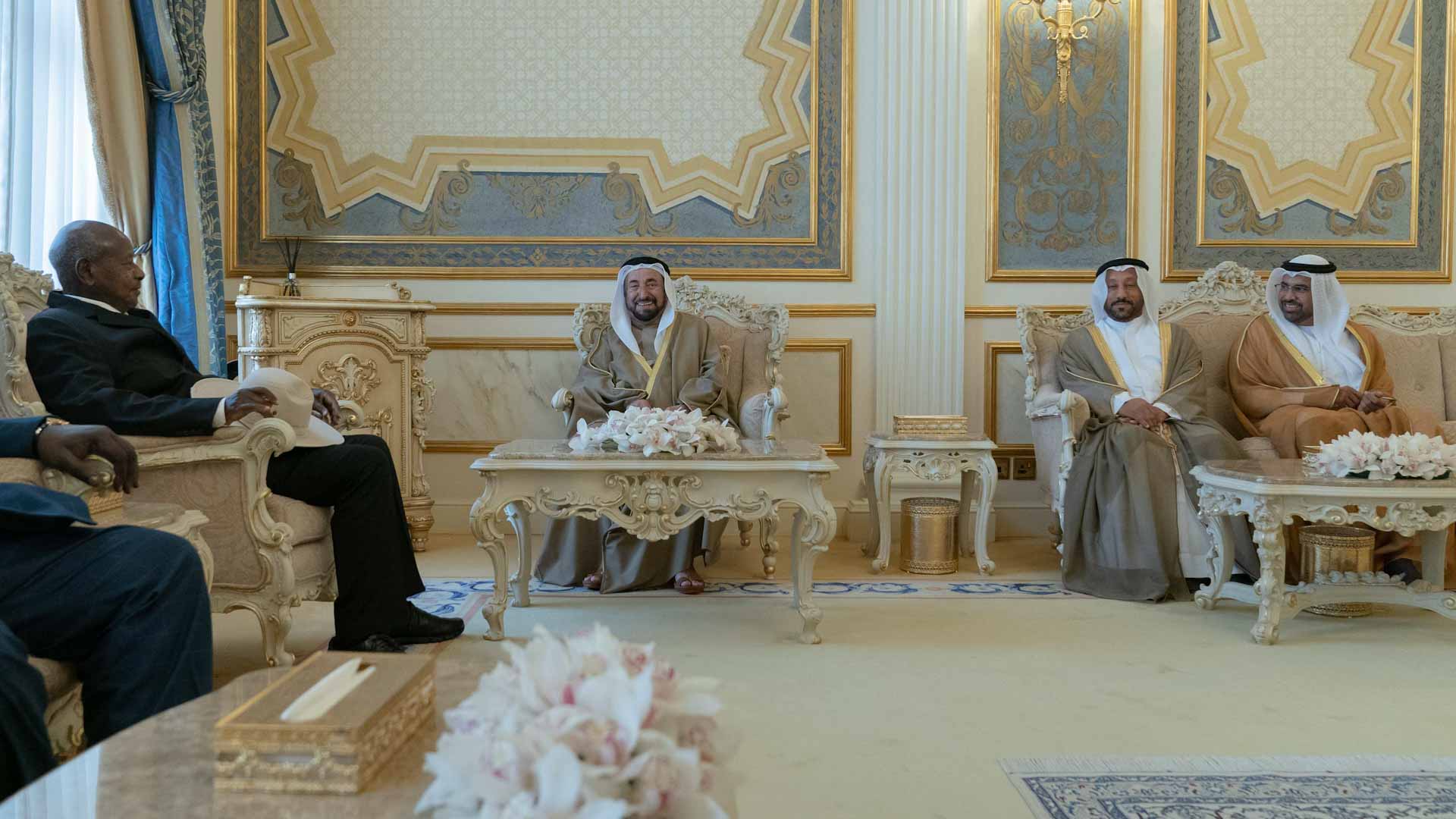 Image for the title: Sharjah Ruler receives President of the Republic of Uganda 