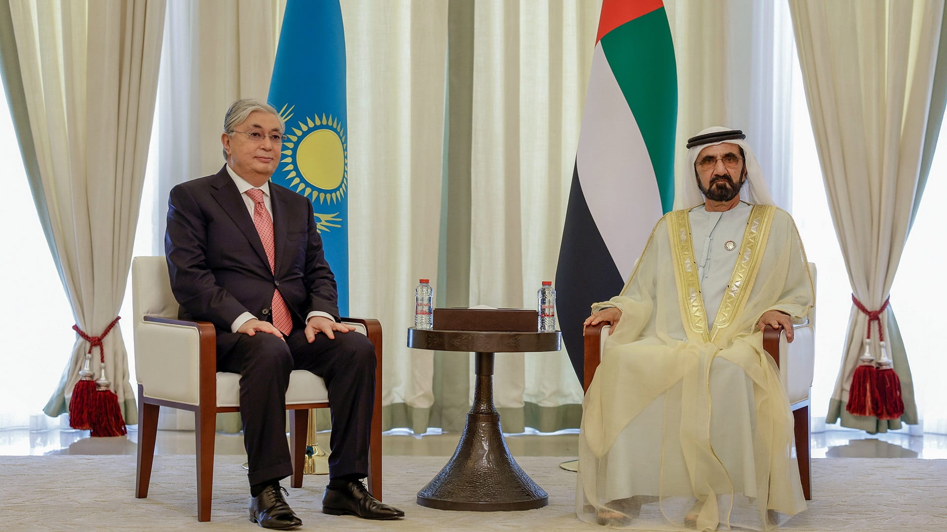 Image for the title: Mohammed bin Rashid meets President of Kazakhstan 