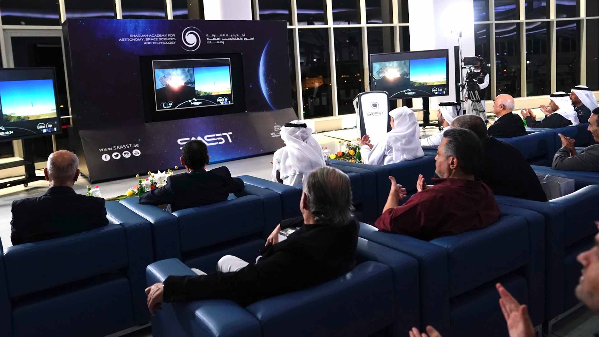 Image for the title: SAASST receives its first signal from "Sharjah-Sat-1" 