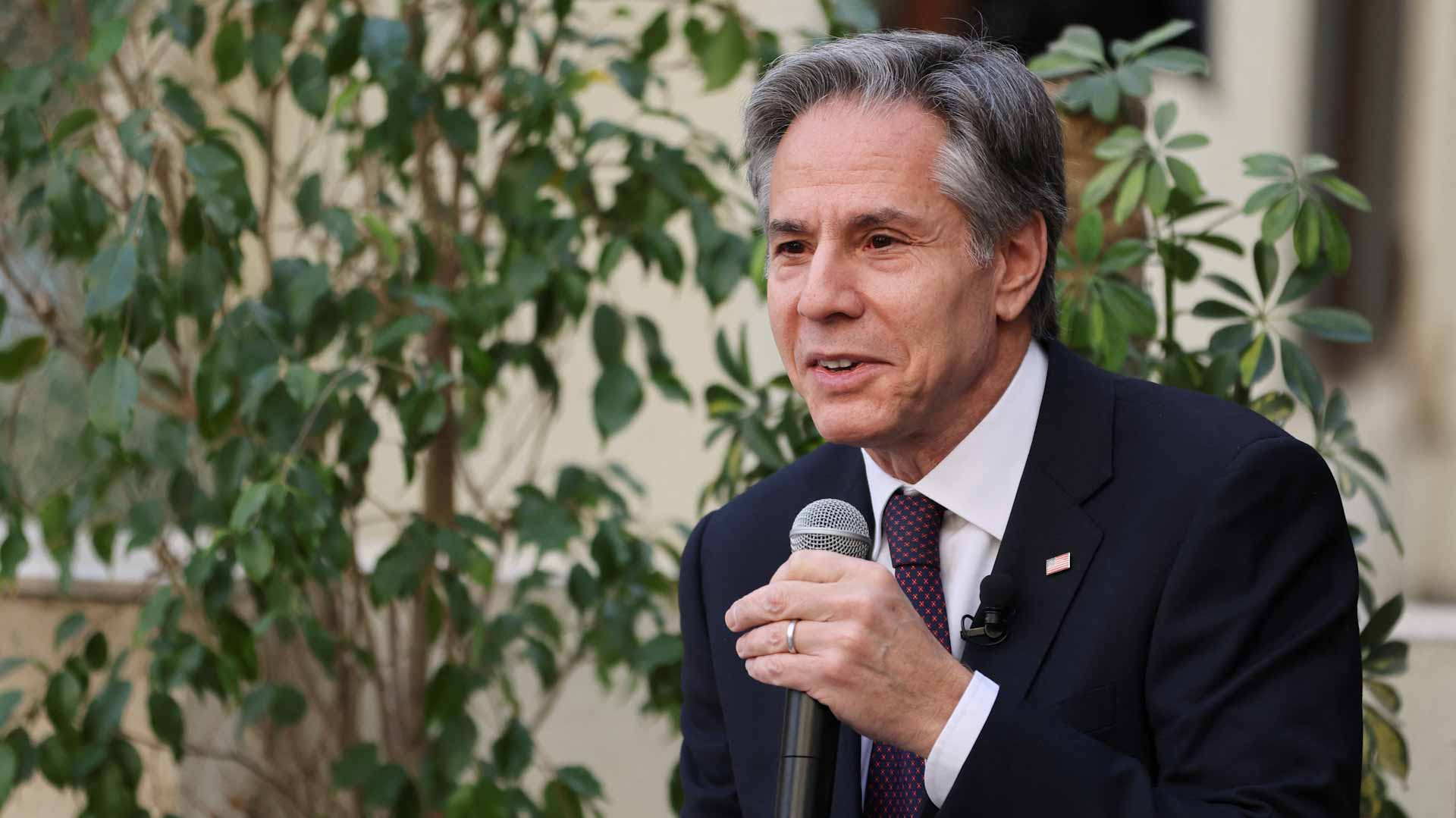 Image for the title: Blinken lands in Egypt as Middle East violence erupts 