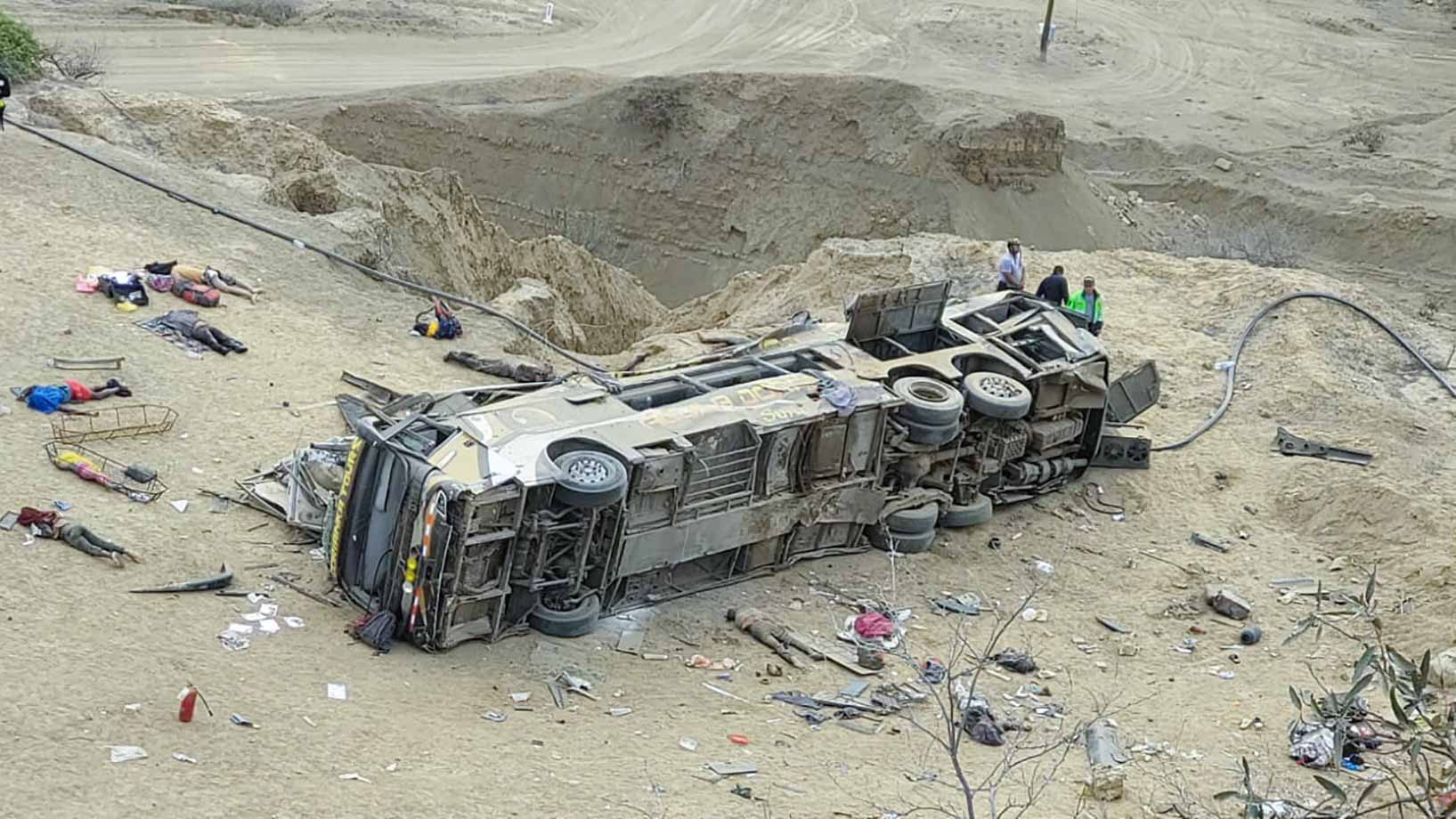 Image for the title: At least 24 die in Peru bus accident 