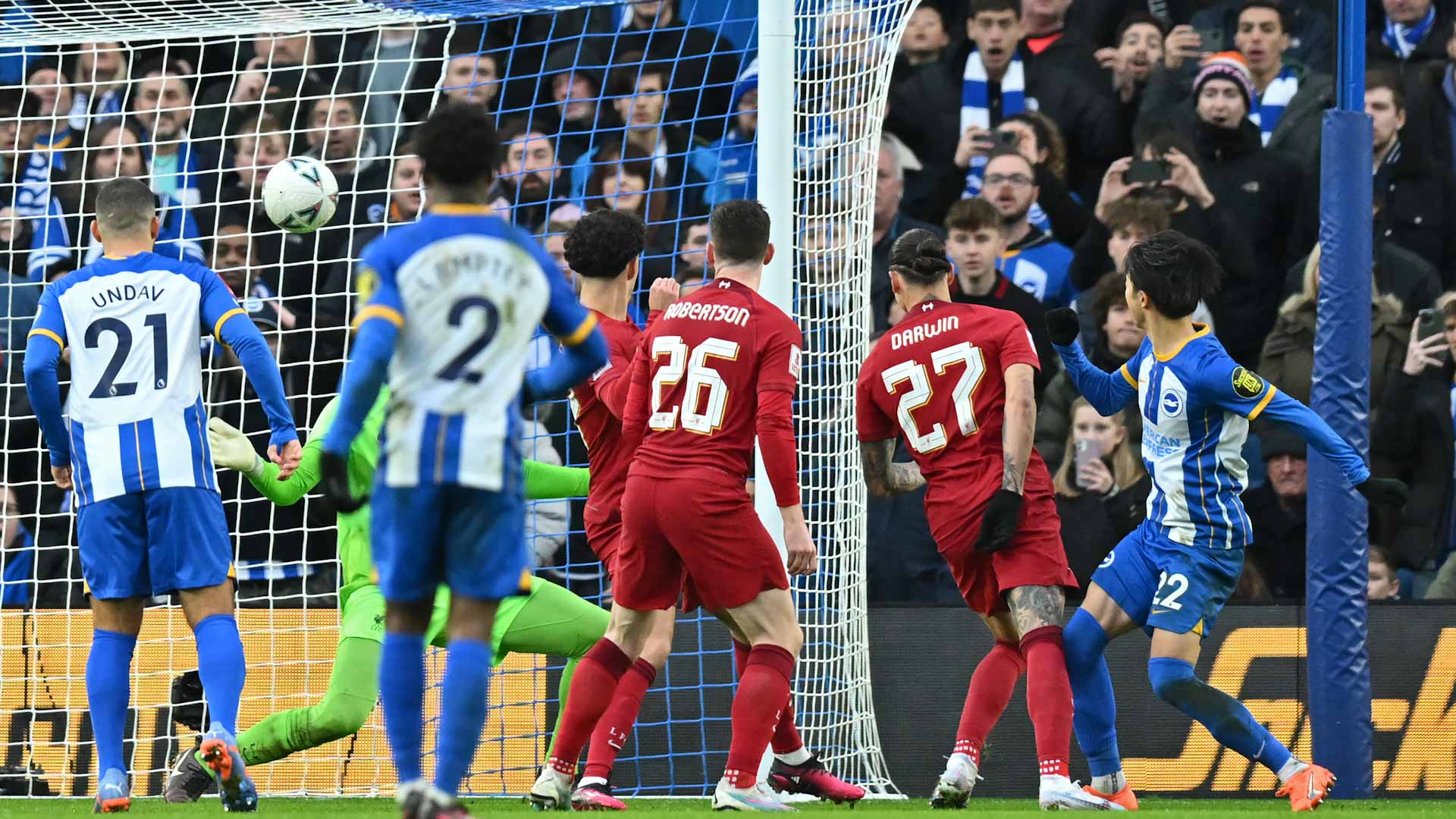 Image for the title: Liverpool lose FA Cup title defense 