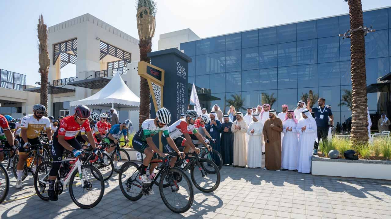 Image for the title: Adne Engelen wins 4th phase of Sharjah Cycling Tour 